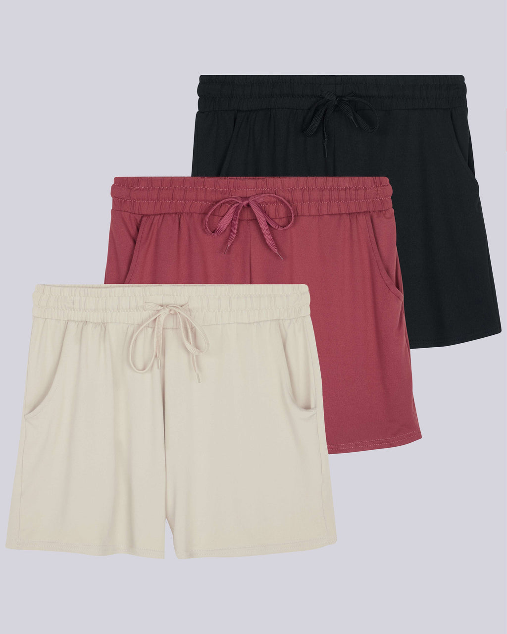 3 Pack: Womens Plus Super-Soft Lounge Shorts