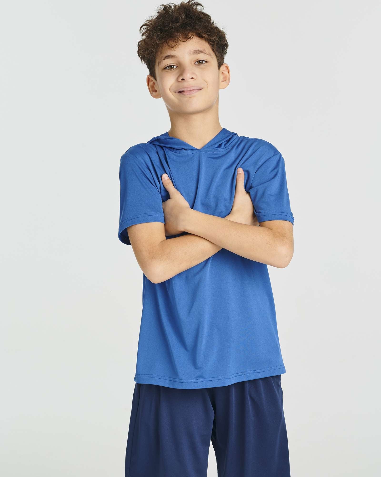 3 Pack: Boys' Dry-Fit Short Sleeve Workout Hoodie