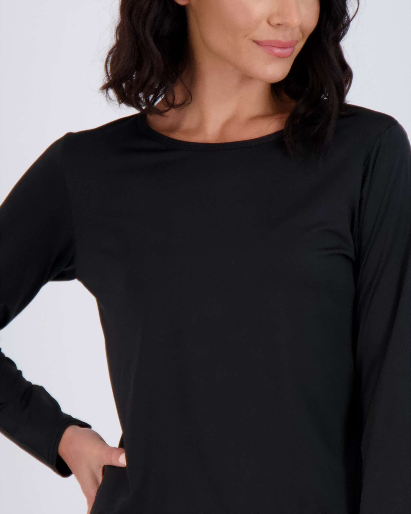 4 Pack: Womens Plus Dry-Fit Active Long-Sleeve T-Shirt