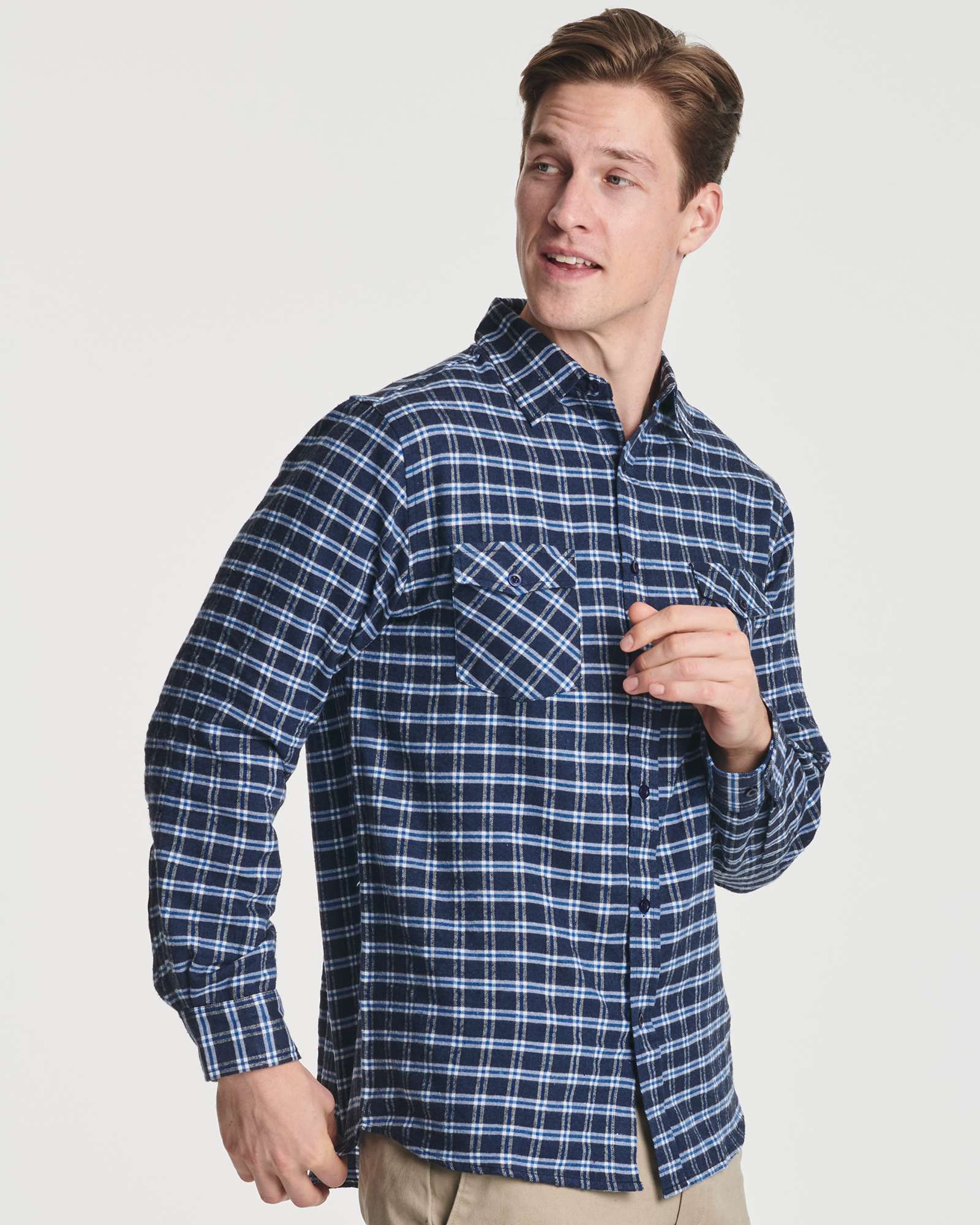 3 Pack: Men's Long-Sleeve Flannel Shirt