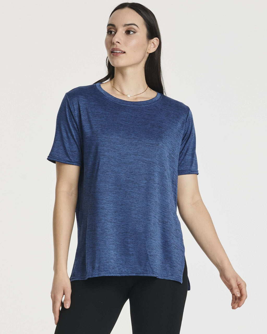5 Pack: Women's Short Sleeve Crew Relaxed Yoga Top (Available in Plus Size)