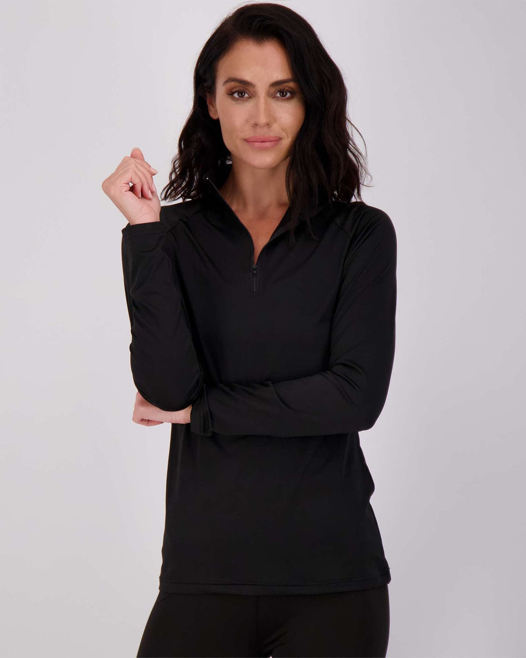 3 Pack: Womens Dry-Fit Active Long Sleeve Quarter Zip