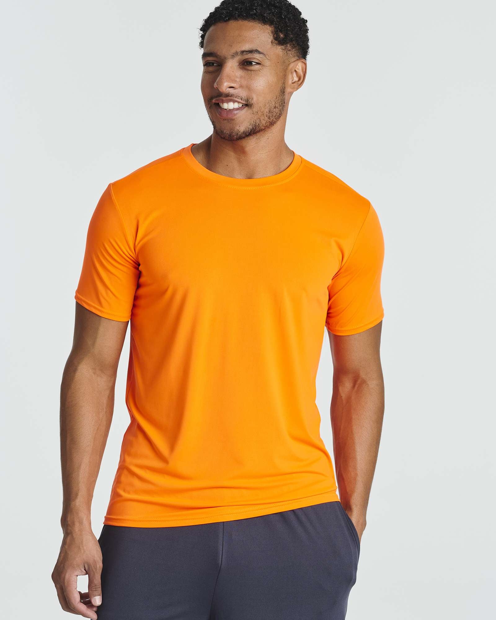5 Pack: Mens Dry-Fit Active Crew Neck T-Shirt