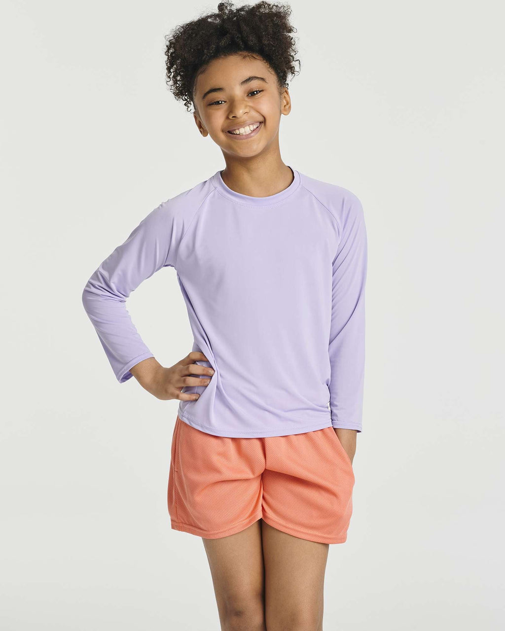 4 Pack: Girls' Long Sleeve Rash Guard Shirt