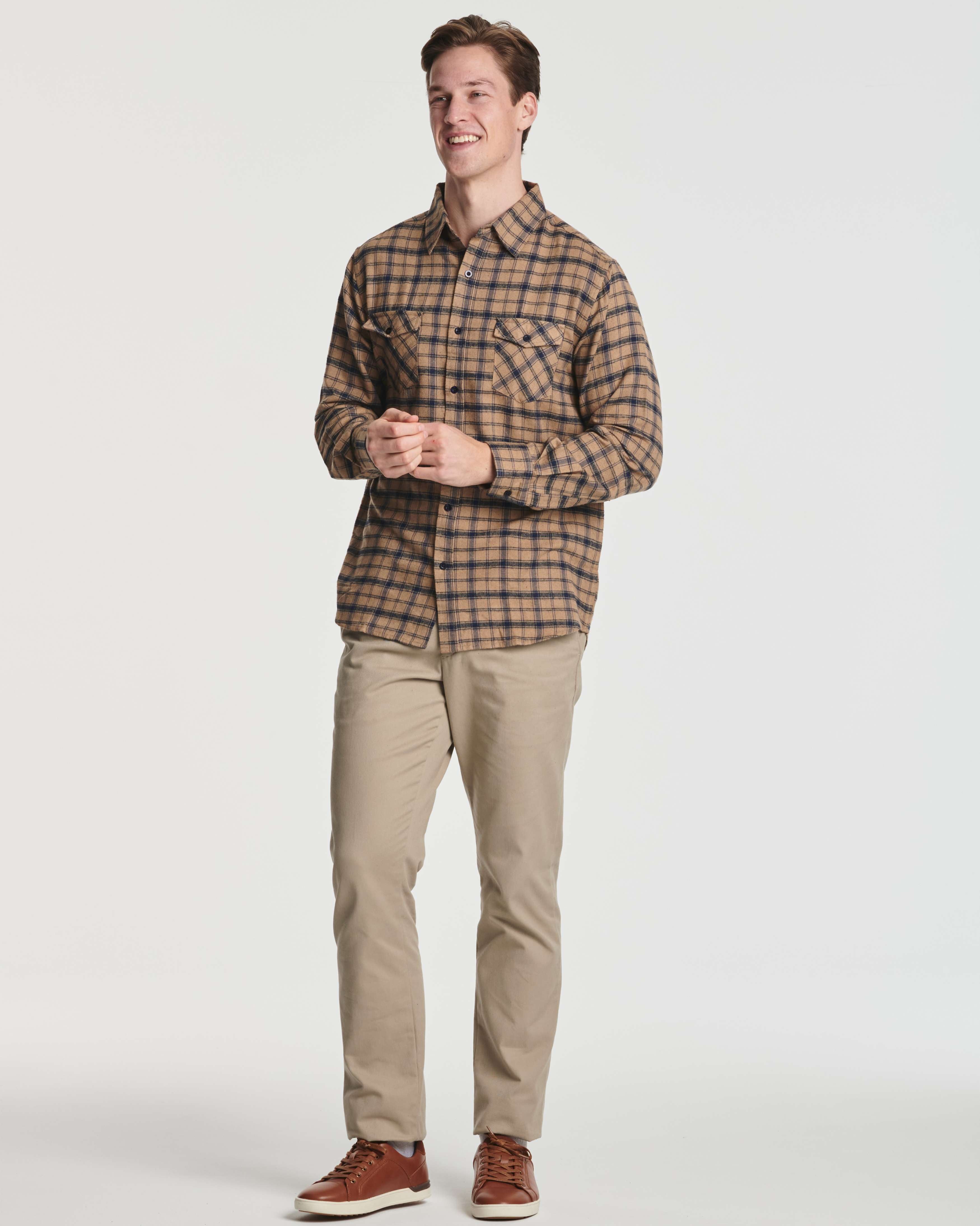 3 Pack: Men's Long-Sleeve Flannel Shirt