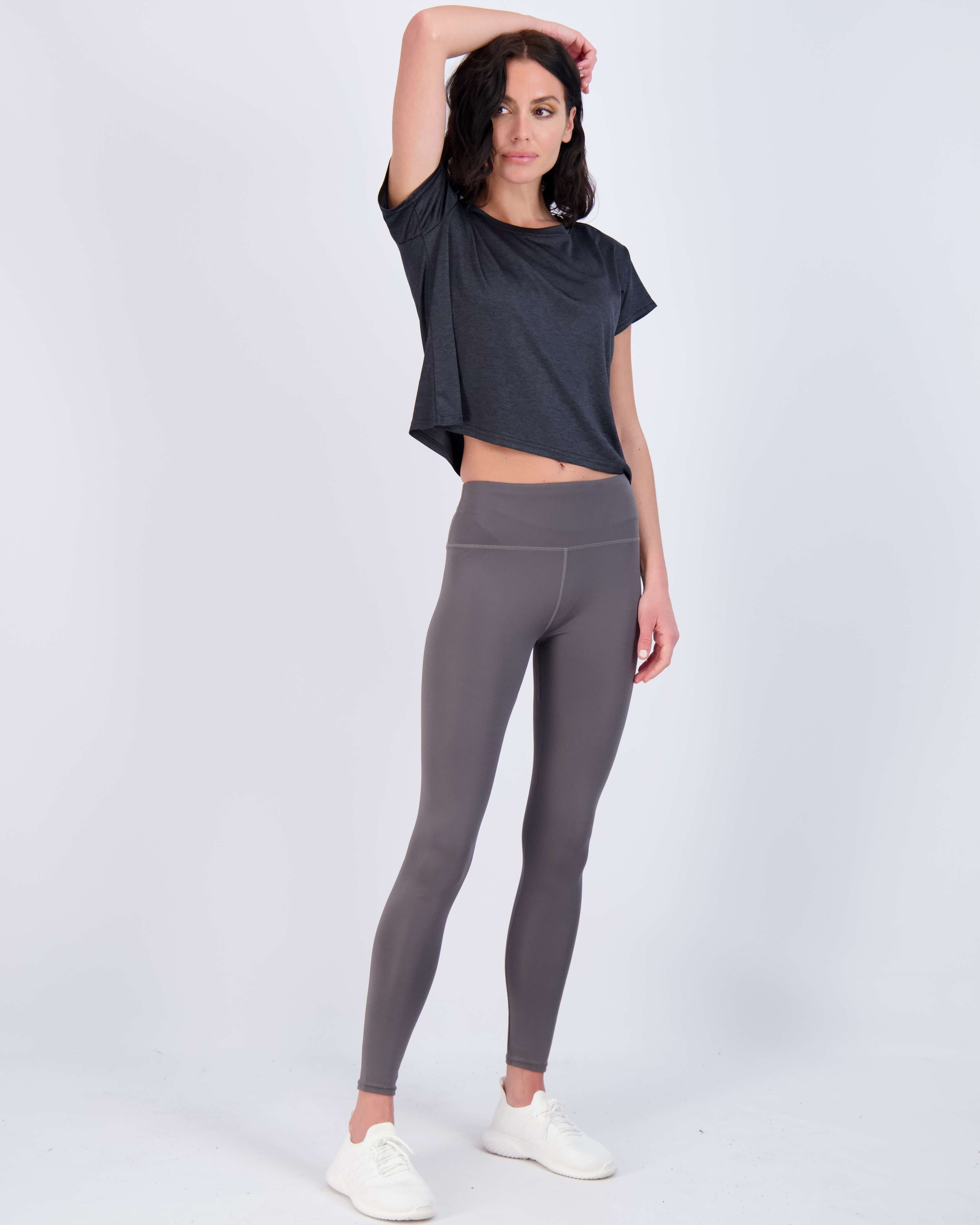5 Pack: Women's Dry Fit Crop Top - Short Sleeve Crew Neck Stretch Athletic Tee (Available in Plus Size)