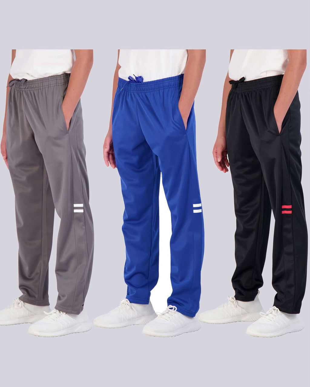 3 Pack: Boys Tricot Open Bottom Fleece-Lined Sweatpants