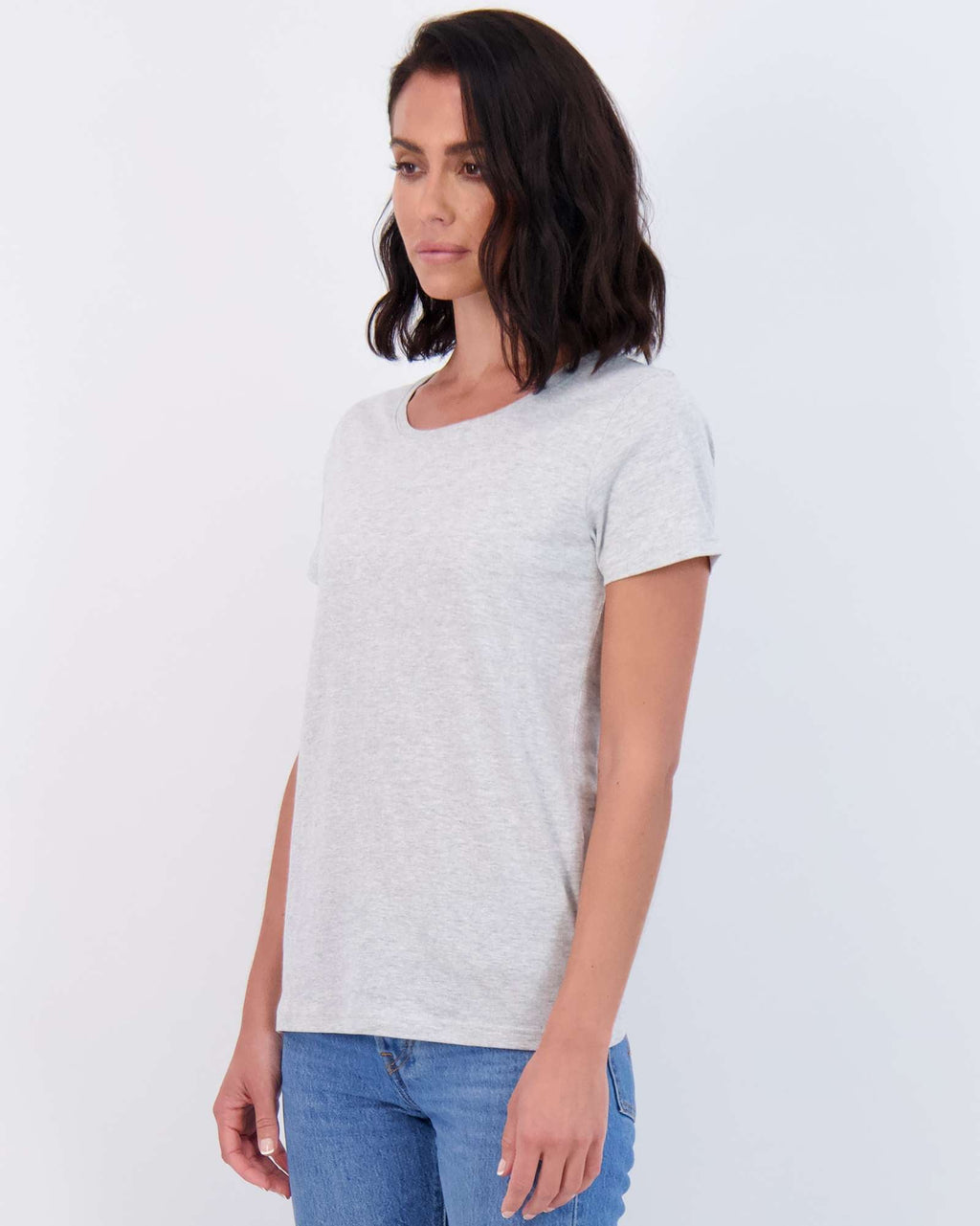 4 Pack: Womens Classic-Fit Cotton Short-Sleeve Scoop Neck T-Shirt
