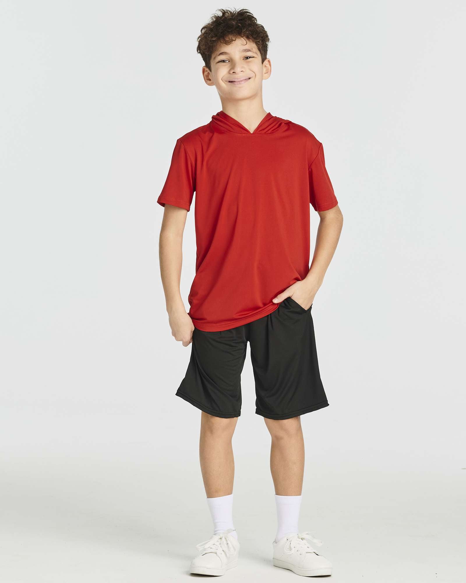 3 Pack: Boys' Dry-Fit Short Sleeve Workout Hoodie