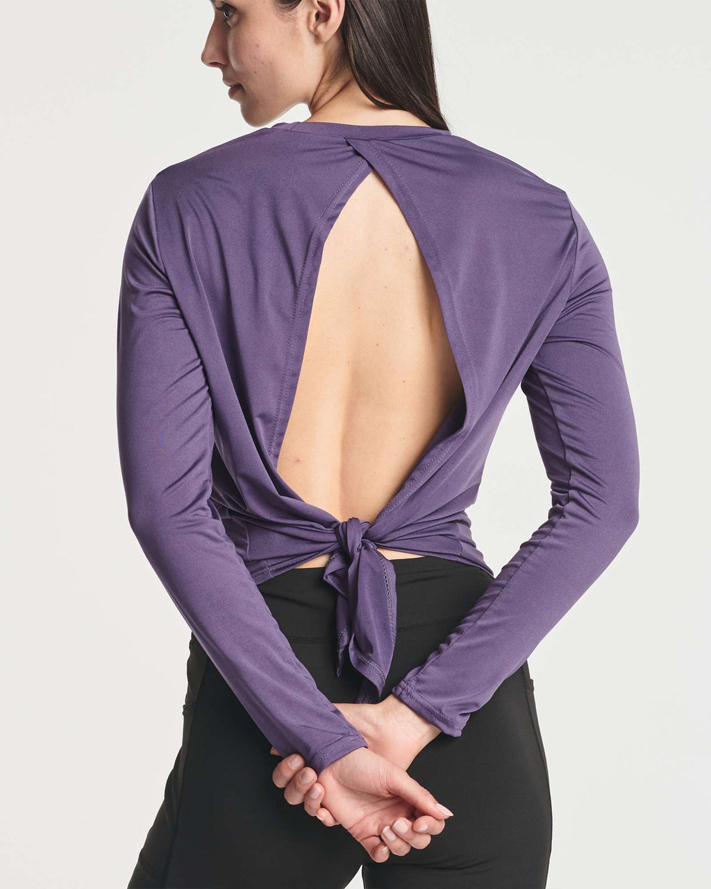 4 Pack: Women's Long-Sleeve Tie Back T-Shirt (Available in Plus Size)