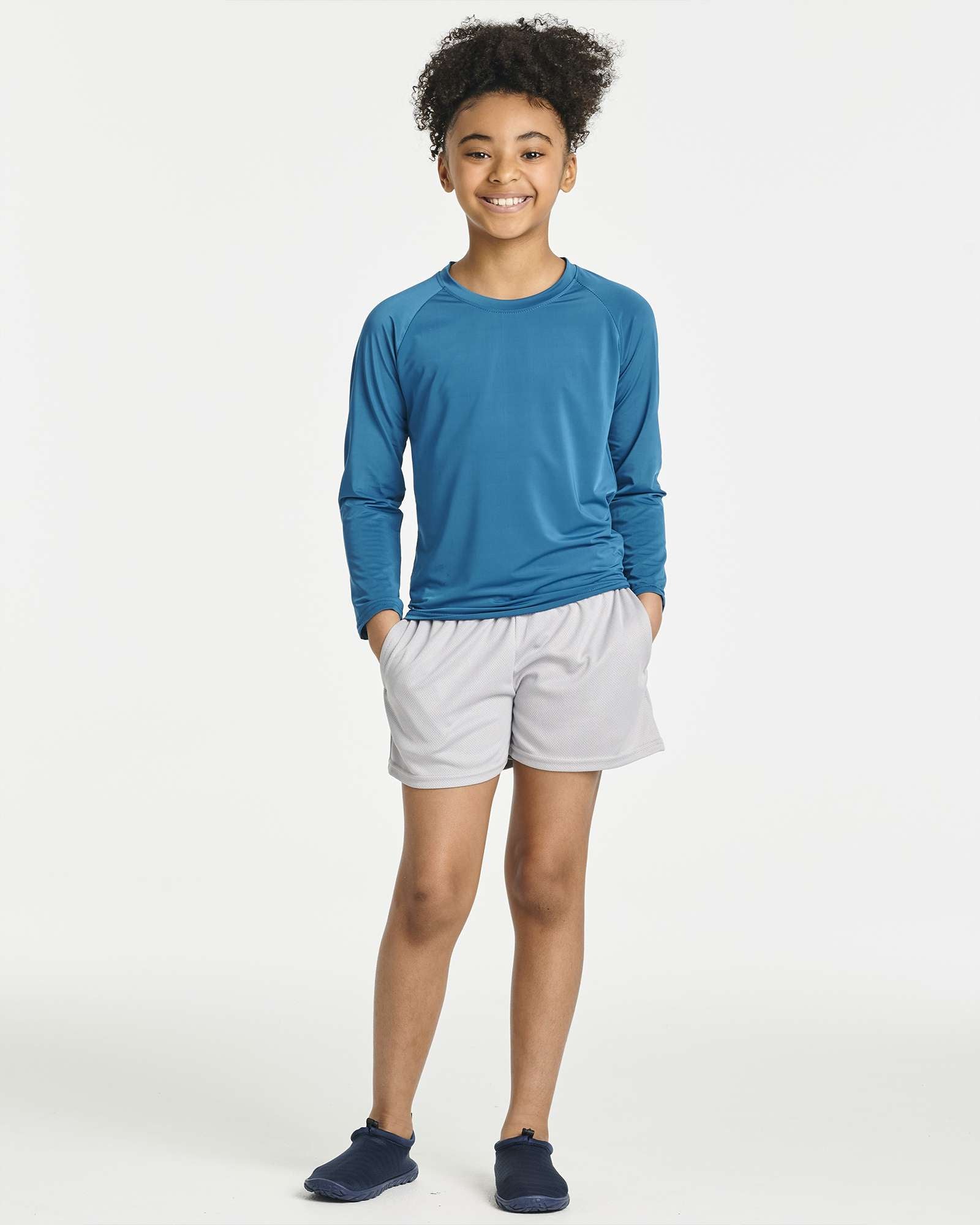 4 Pack: Girls' Long Sleeve Rash Guard Shirt