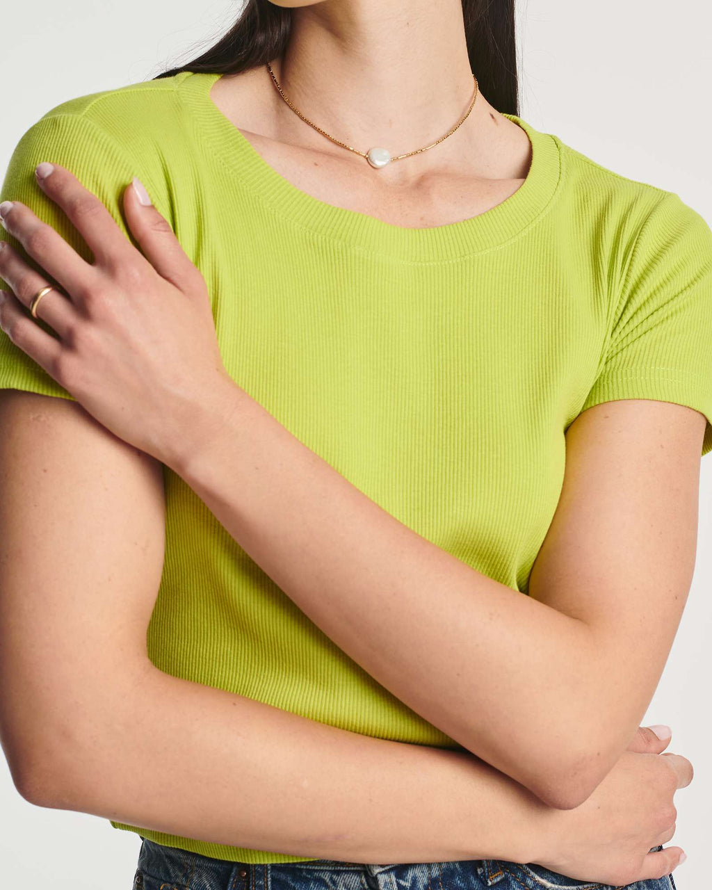 4 Pack: Women's Short Sleeve Ribbed Knit Crop Top