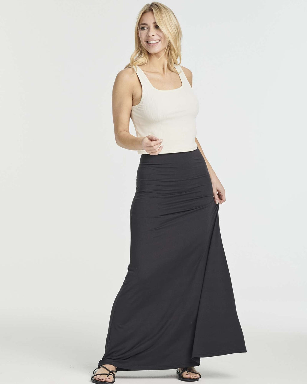 3 Pack: Women's Ultra-Soft Flowy Maxi Skirt