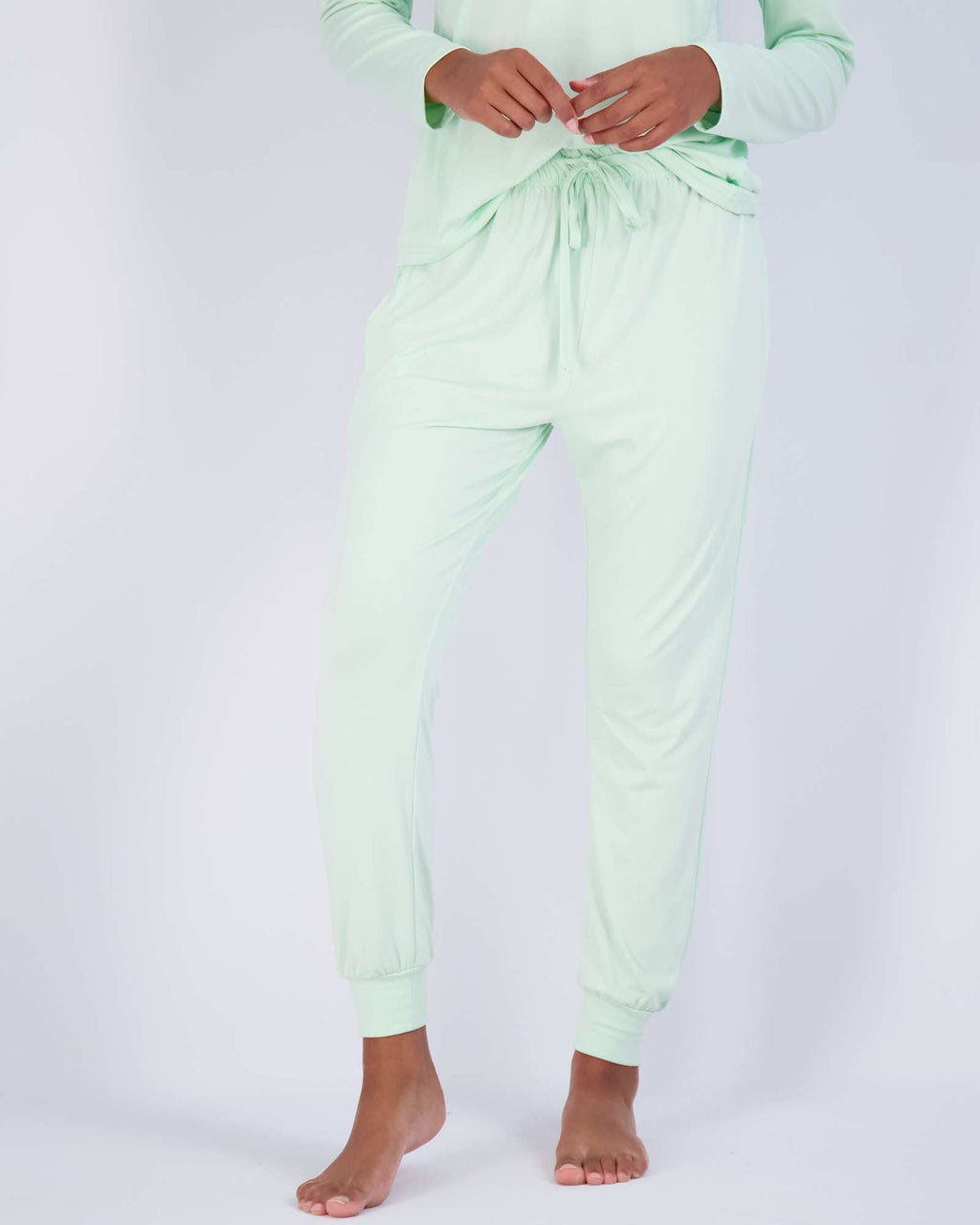 4 Piece: Womens Long Sleeve Henley & Jogger Lounge Pajama Set