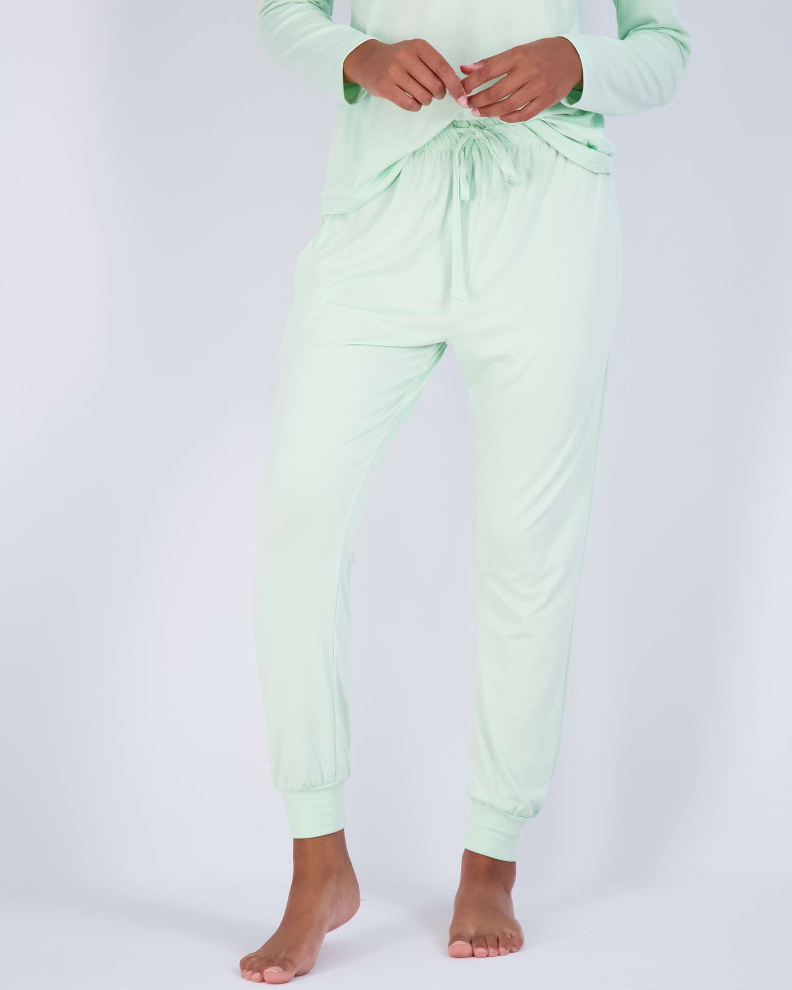 4 Piece: Womens Long Sleeve Henley & Jogger Lounge Pajama Set