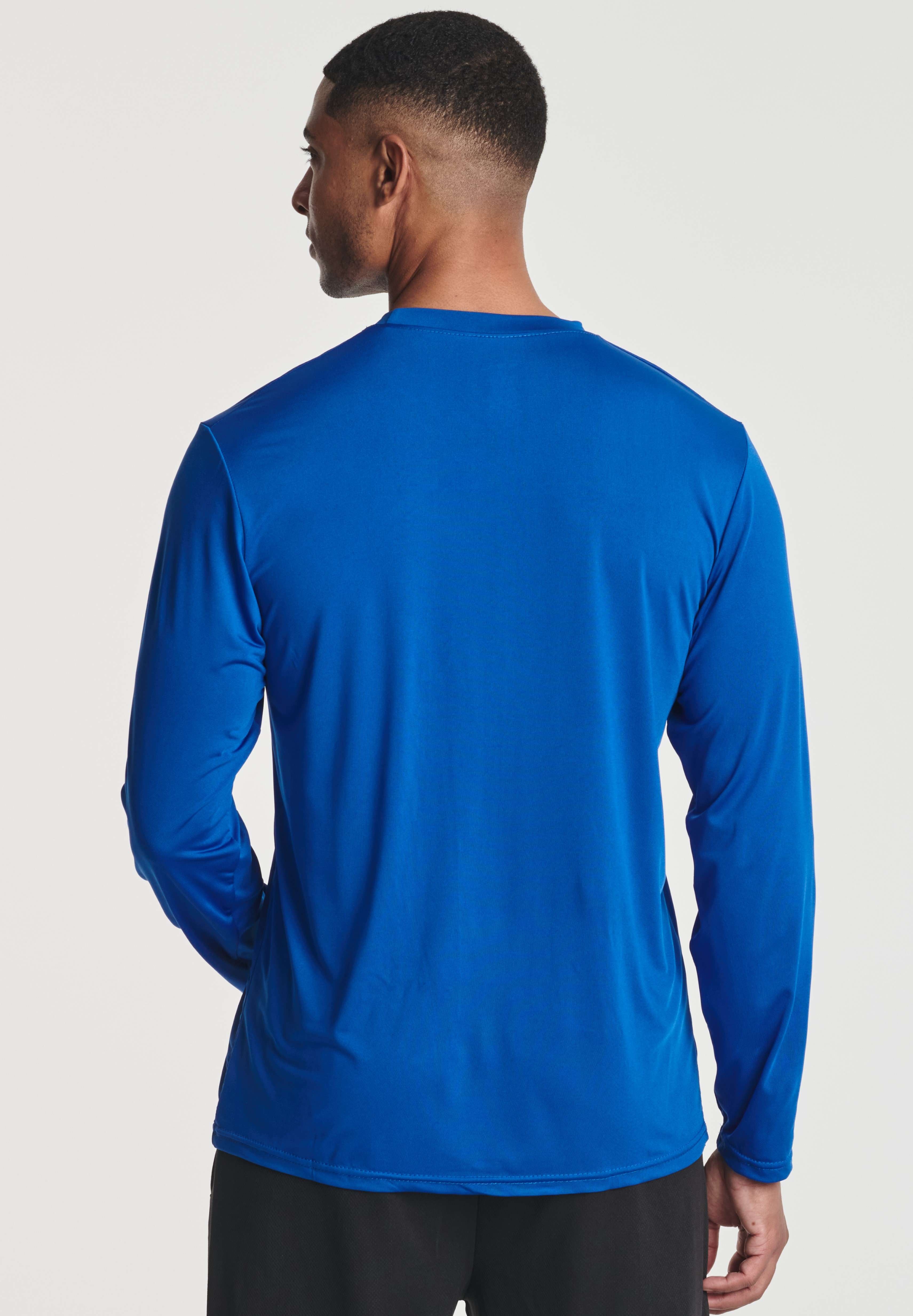 4 Pack: Mens Dry-Fit Long Sleeve Pocket Crew T-Shirt