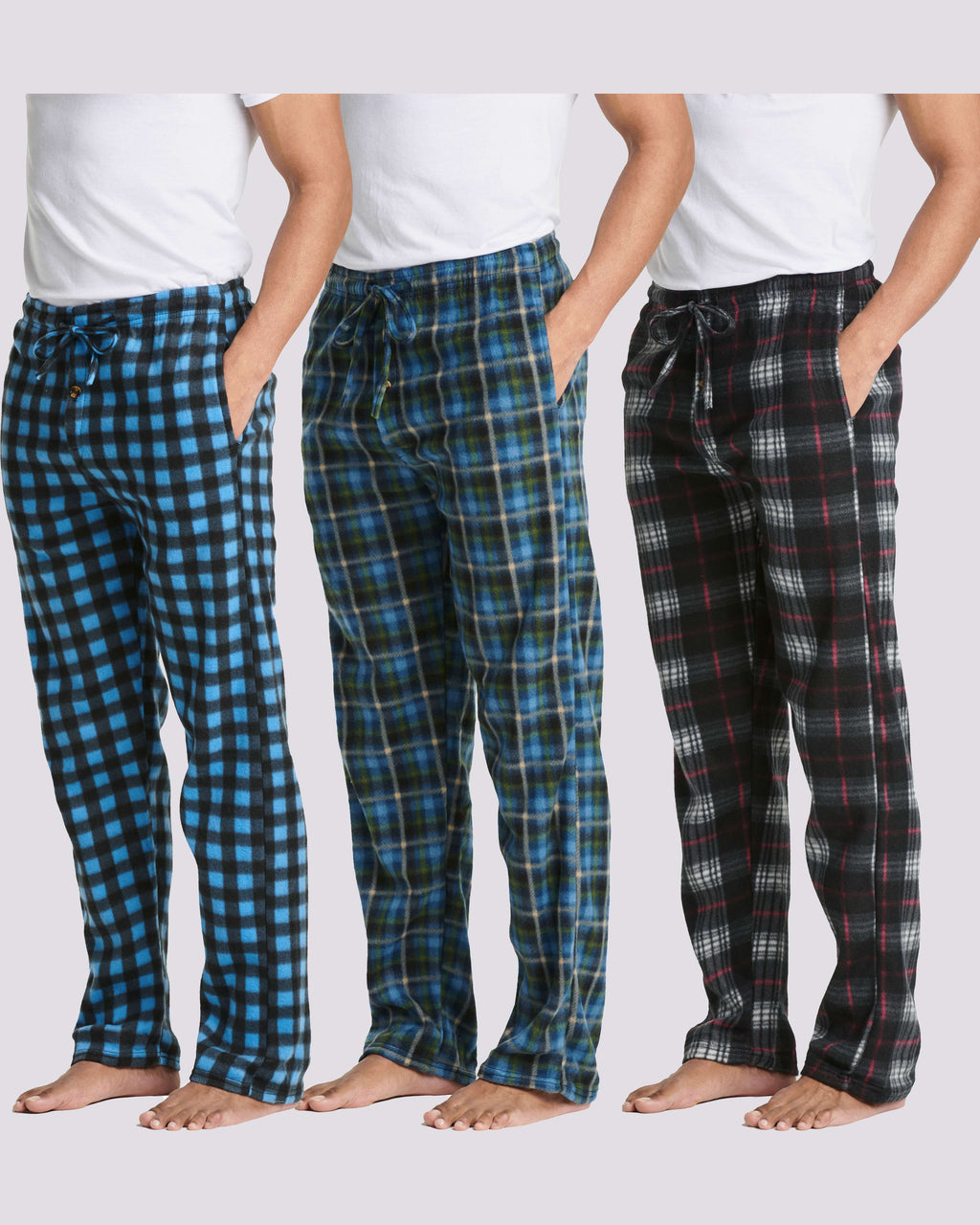 3 Pack: Mens Fleece Pajama Pants