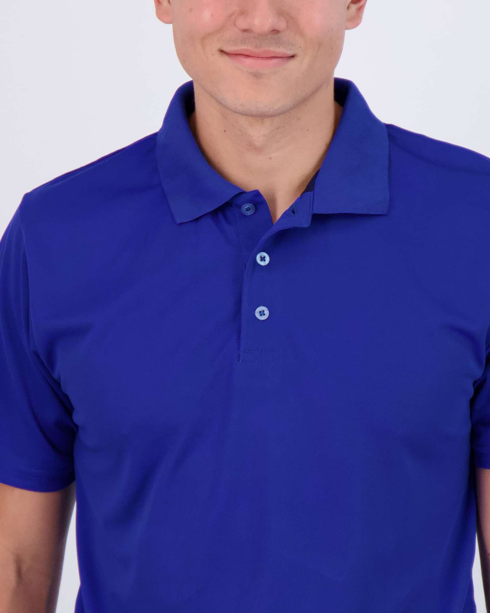 3 Pack: Mens Quick-Dry Short Sleeve Performance Polo Shirt