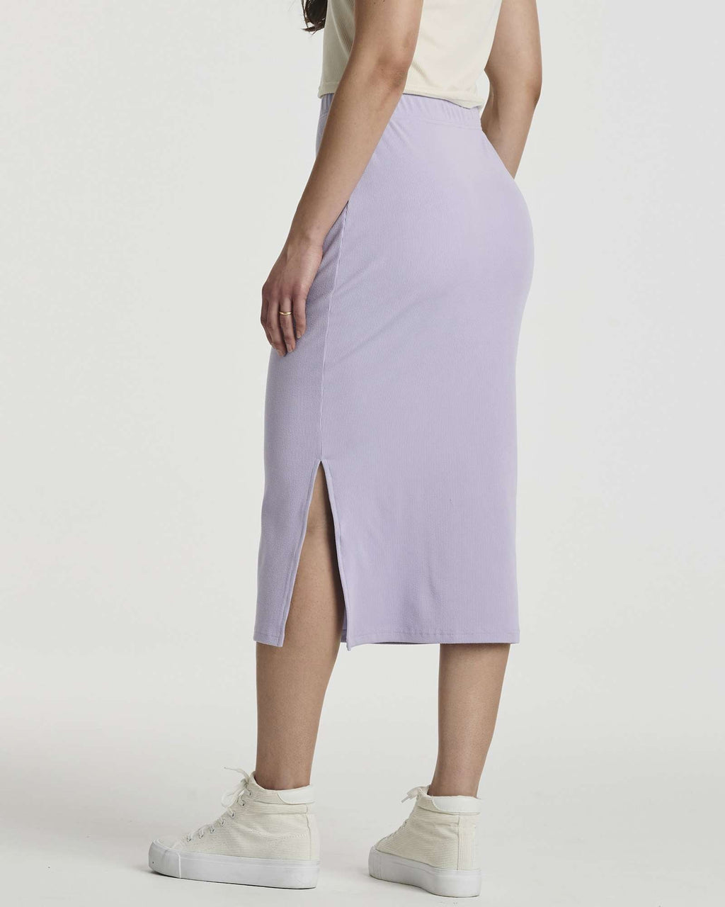 3 Pack: Women's Midi Ribbed Knit Skirt