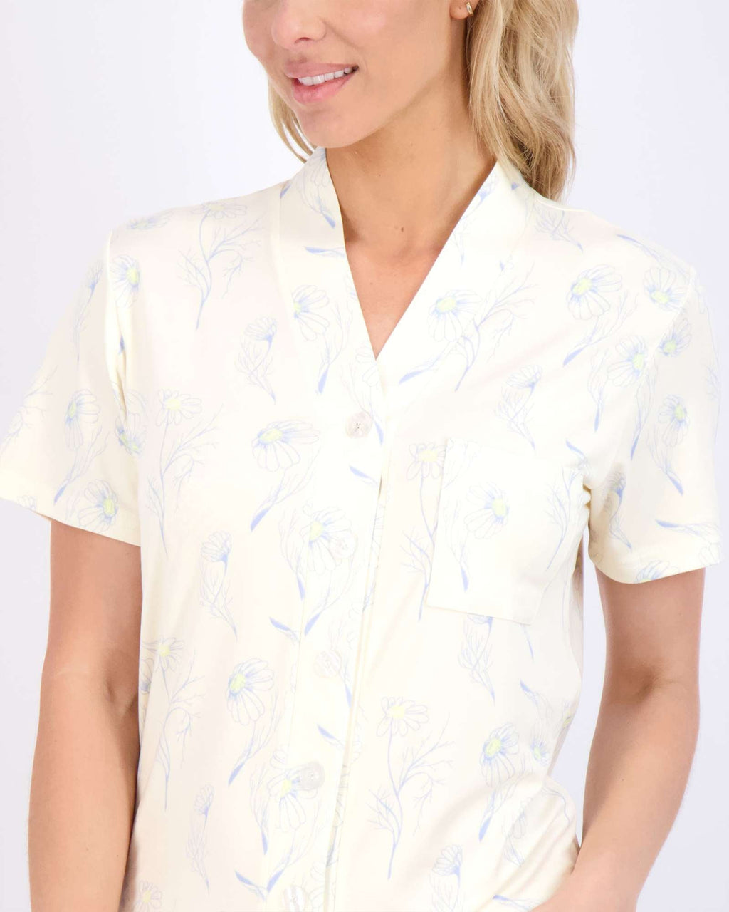 3 Pack: Women's Short Sleeve Button-Down Nightshirt