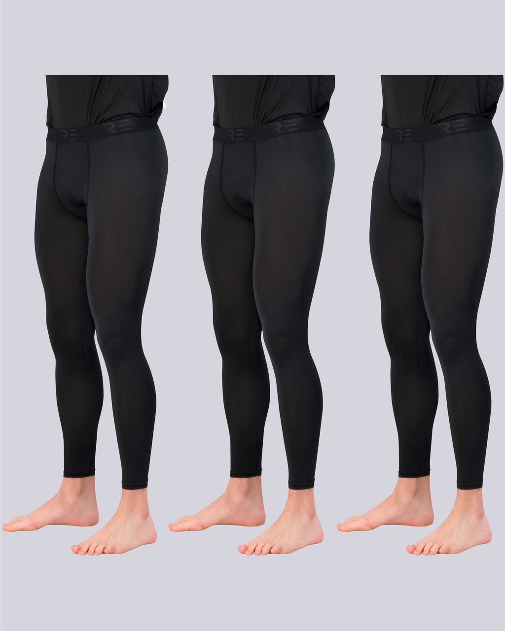 3 Pack: Mens Active Compression Pants