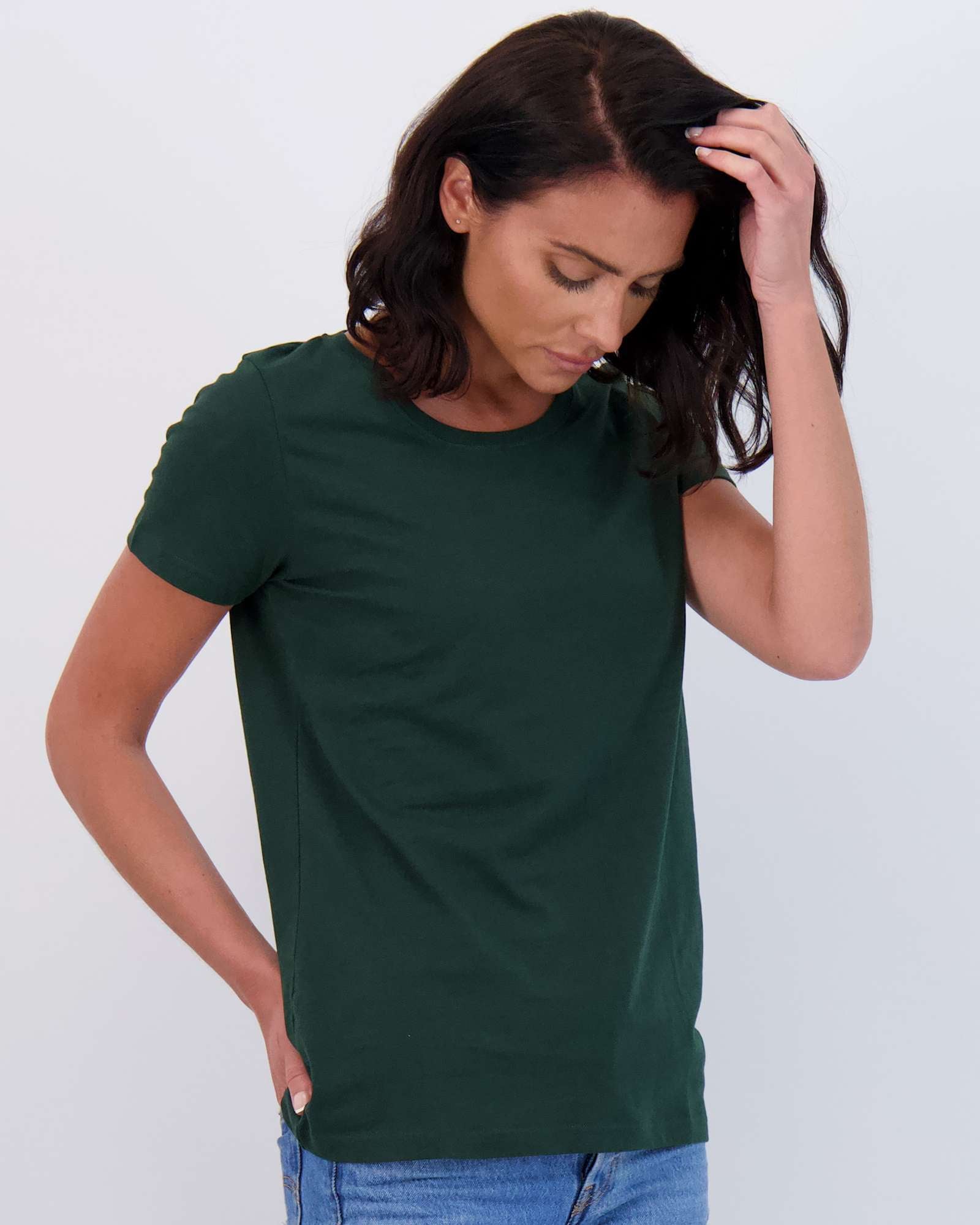 4 Pack: Womens Classic-Fit Cotton Short-Sleeve Scoop Neck T-Shirt