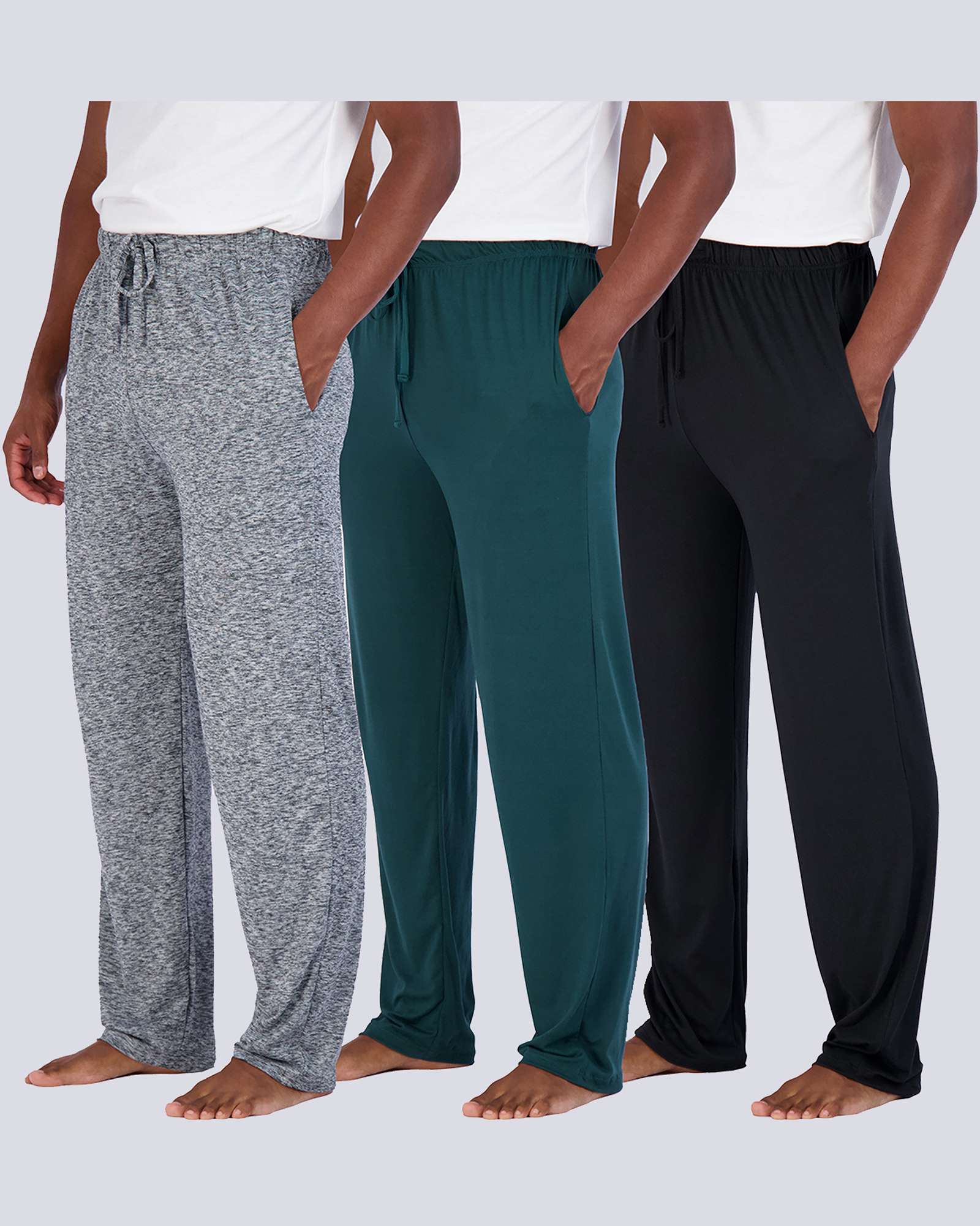 3 Pack: Mens Soft Pajama Lounge Pants
