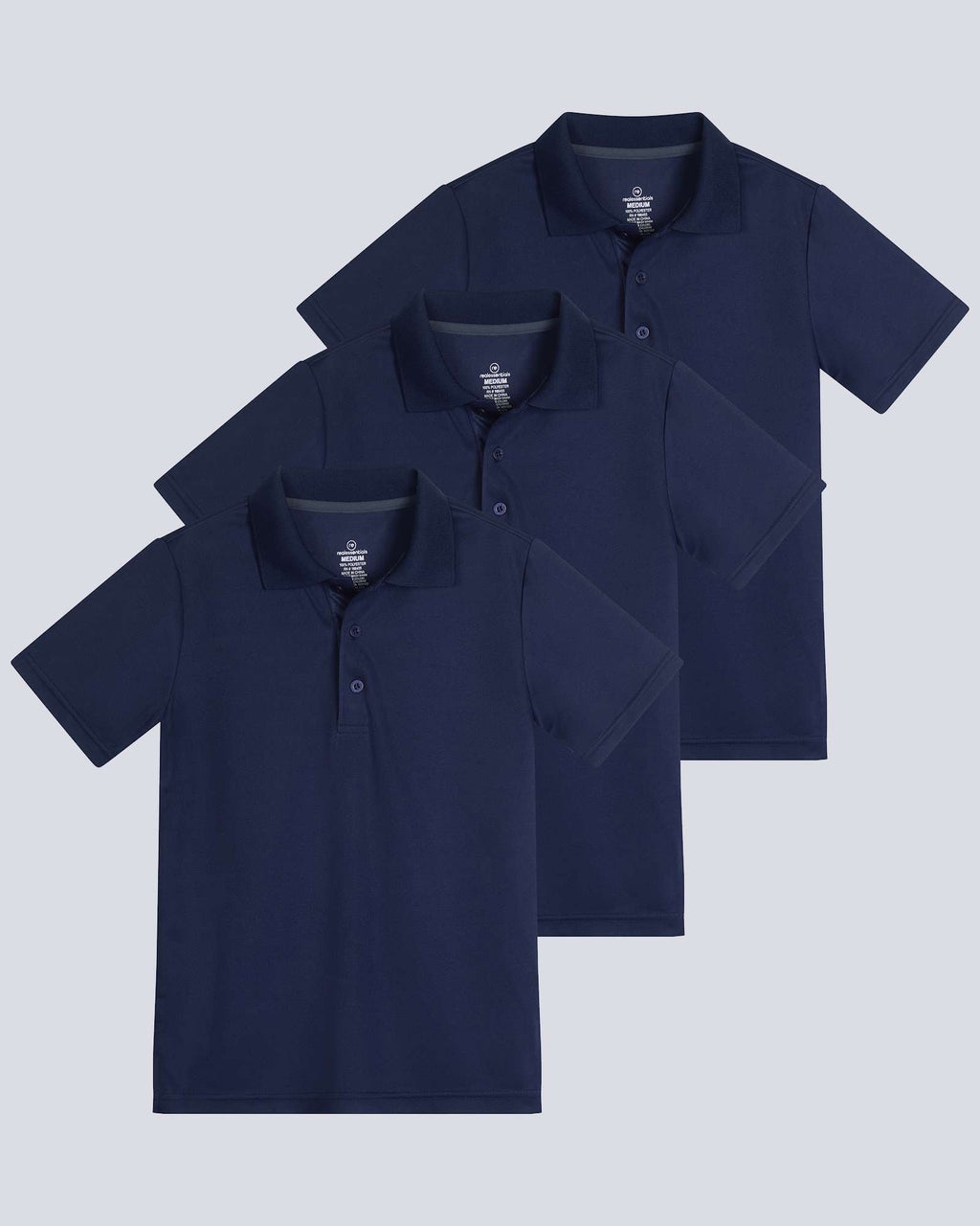 3 Pack: Boys' Short Sleeve Polo Shirt