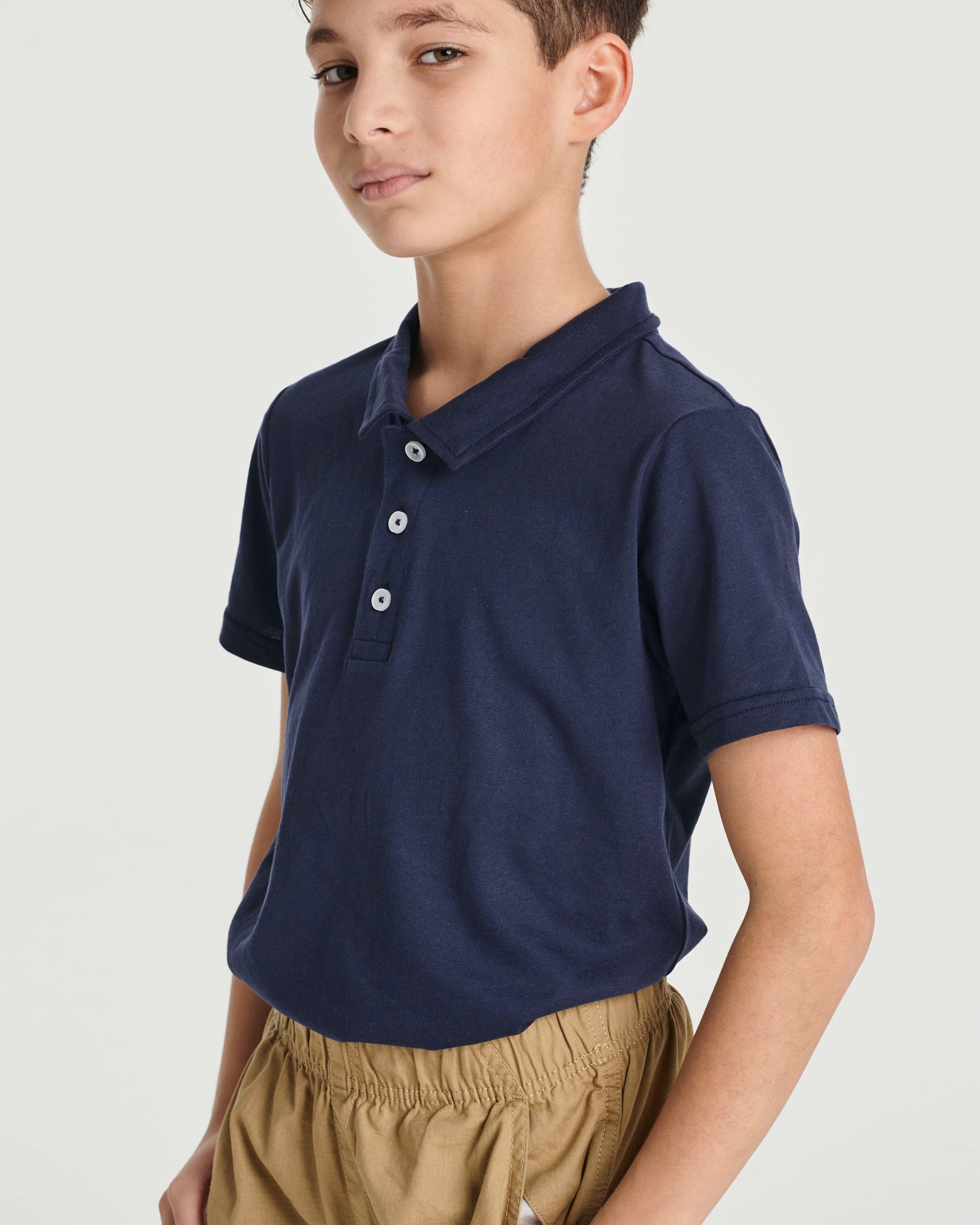 3 Pack: Boys' Jersey Cotton Polo Shirt
