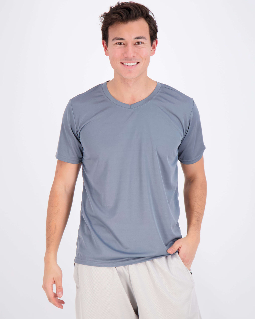5 Pack: Mens V-Neck Mesh Active Short Sleeve T-Shirt (Available in Big & Tall)
