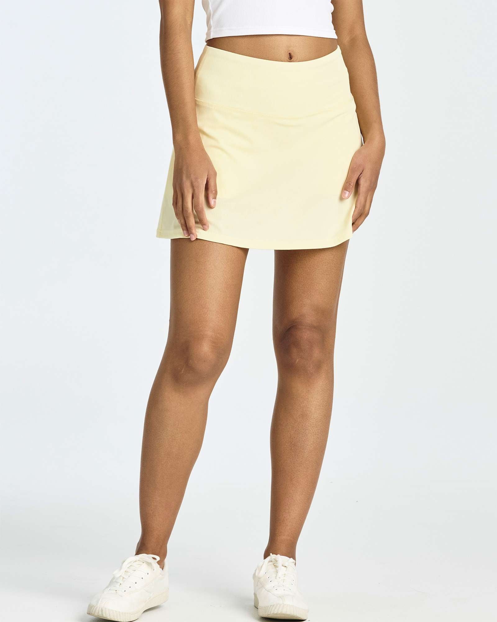 4 Pack: Women's Ribbed Active Skort with Pockets