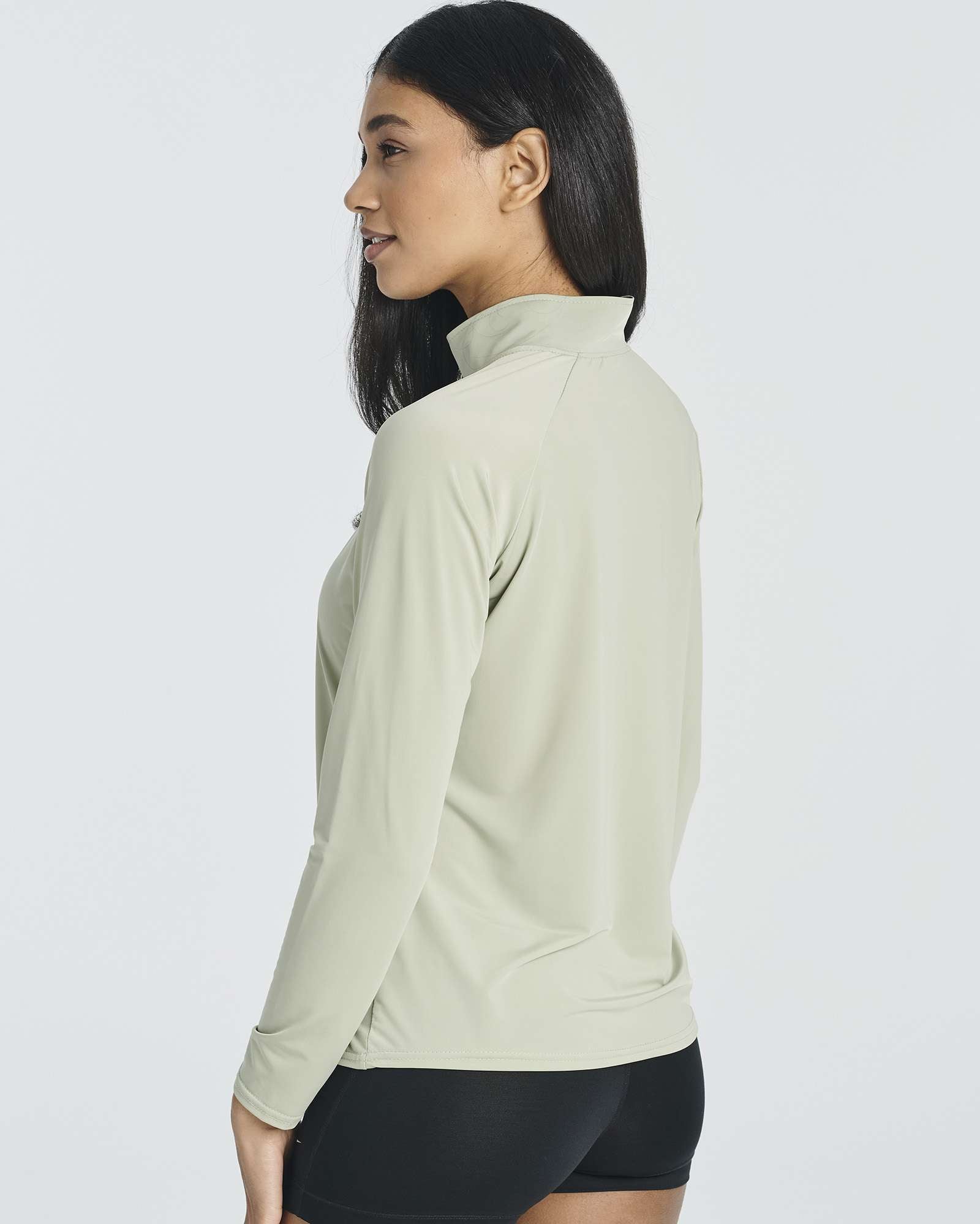 3 Pack: Women's 1/4 Zip Rash Guard Long Sleeve Swim Shirt