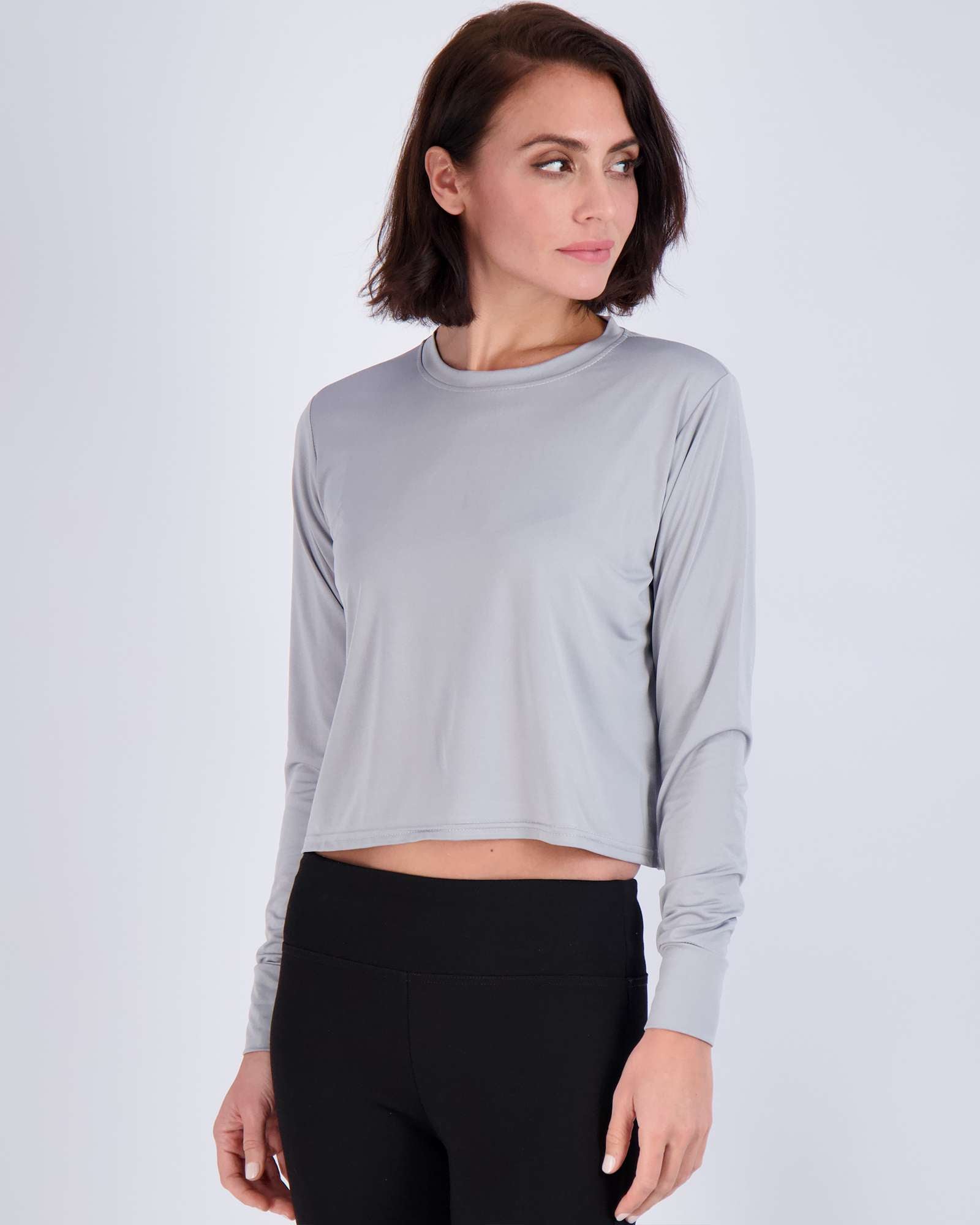 5 Pack: Womens Dry Fit Crop Top Long Sleeve