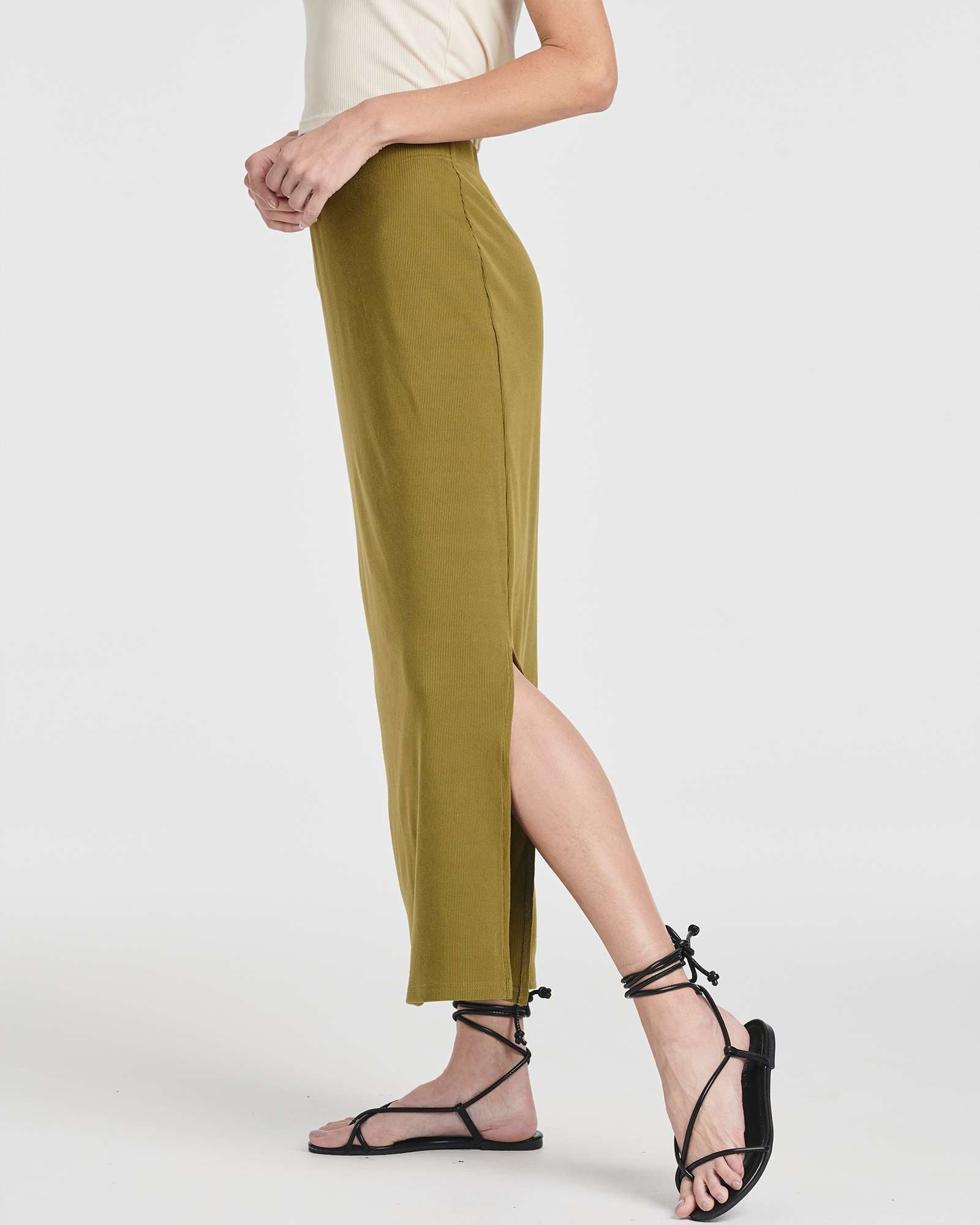 3 Pack: Women's Ribbed High Waisted Maxi Skirt