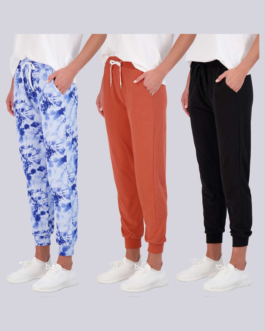 3 Pack: Womens Plus Ultra-Soft Lounge Joggers