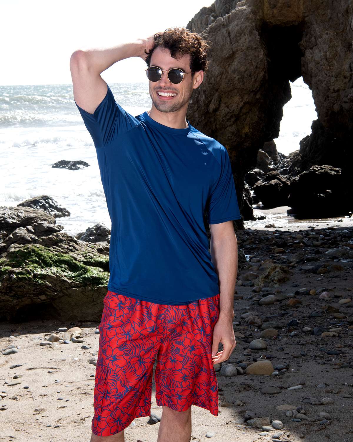 4 Pack: Men's Short Sleeve Rash Guard Shirt (Available In Big & Tall)