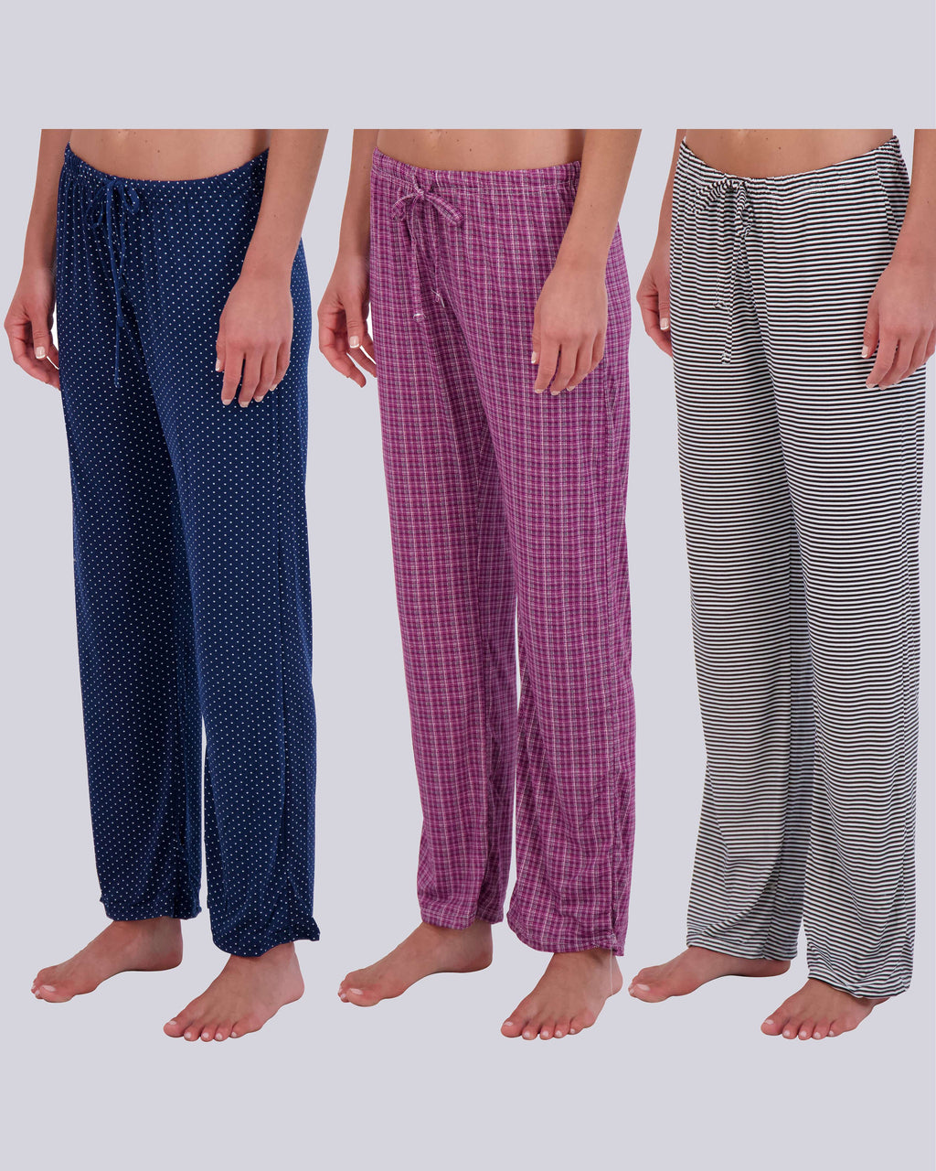 3 Pack: Womens Ultra-Soft Pajama Pants