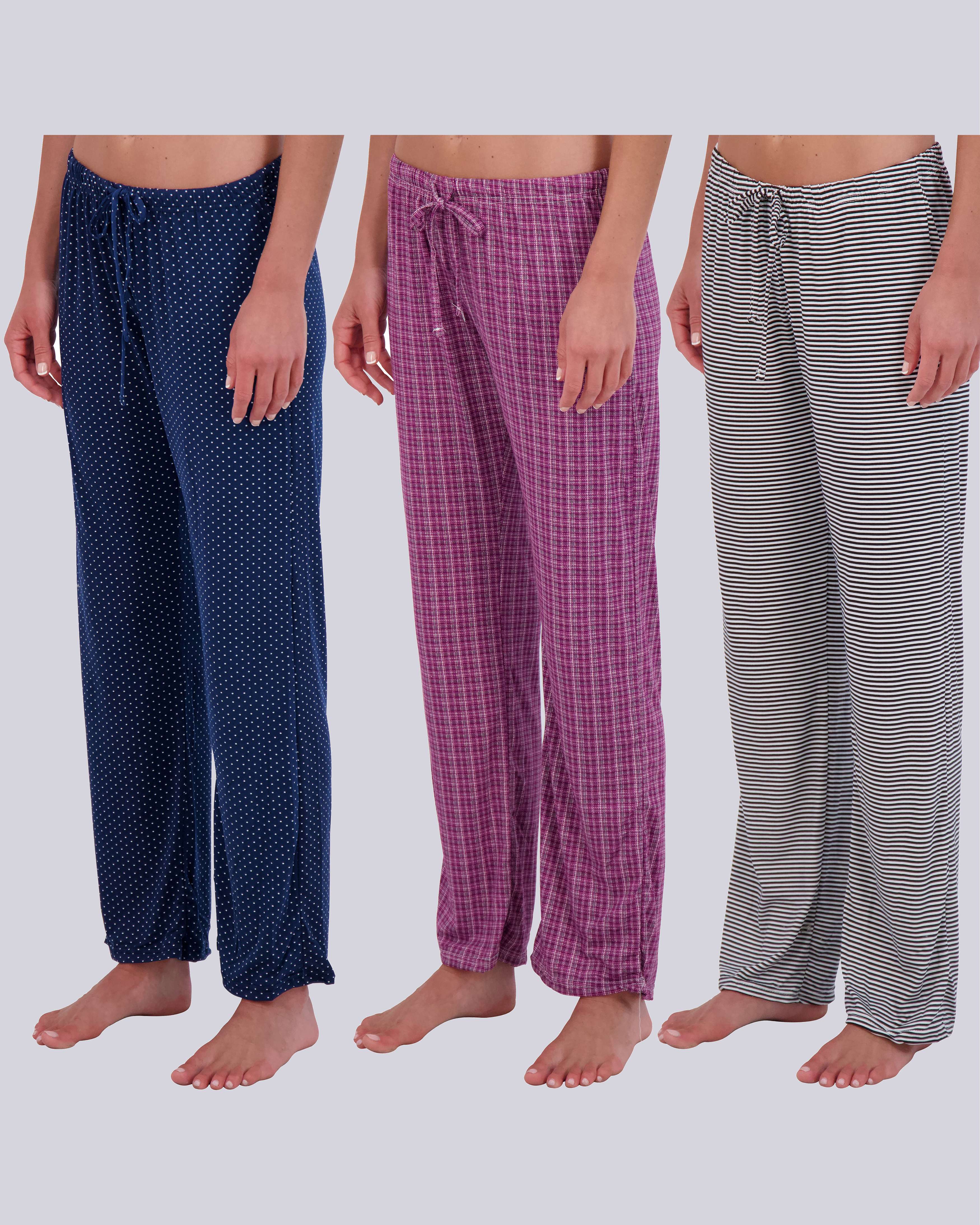 3 Pack: Womens Ultra-Soft Pajama Pants