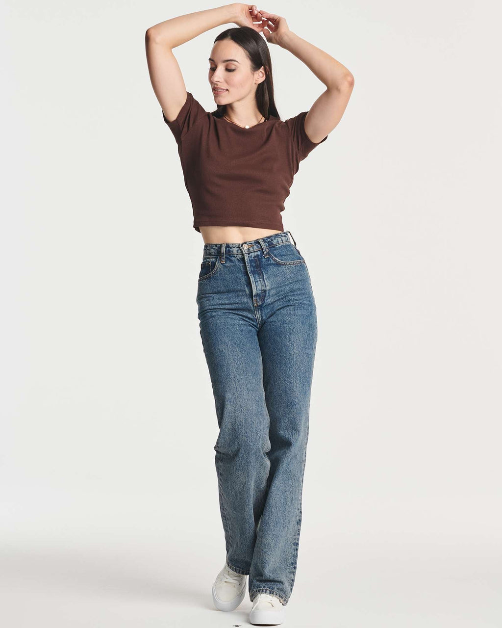 4 Pack: Women's Short Sleeve Ribbed Knit Crop Top