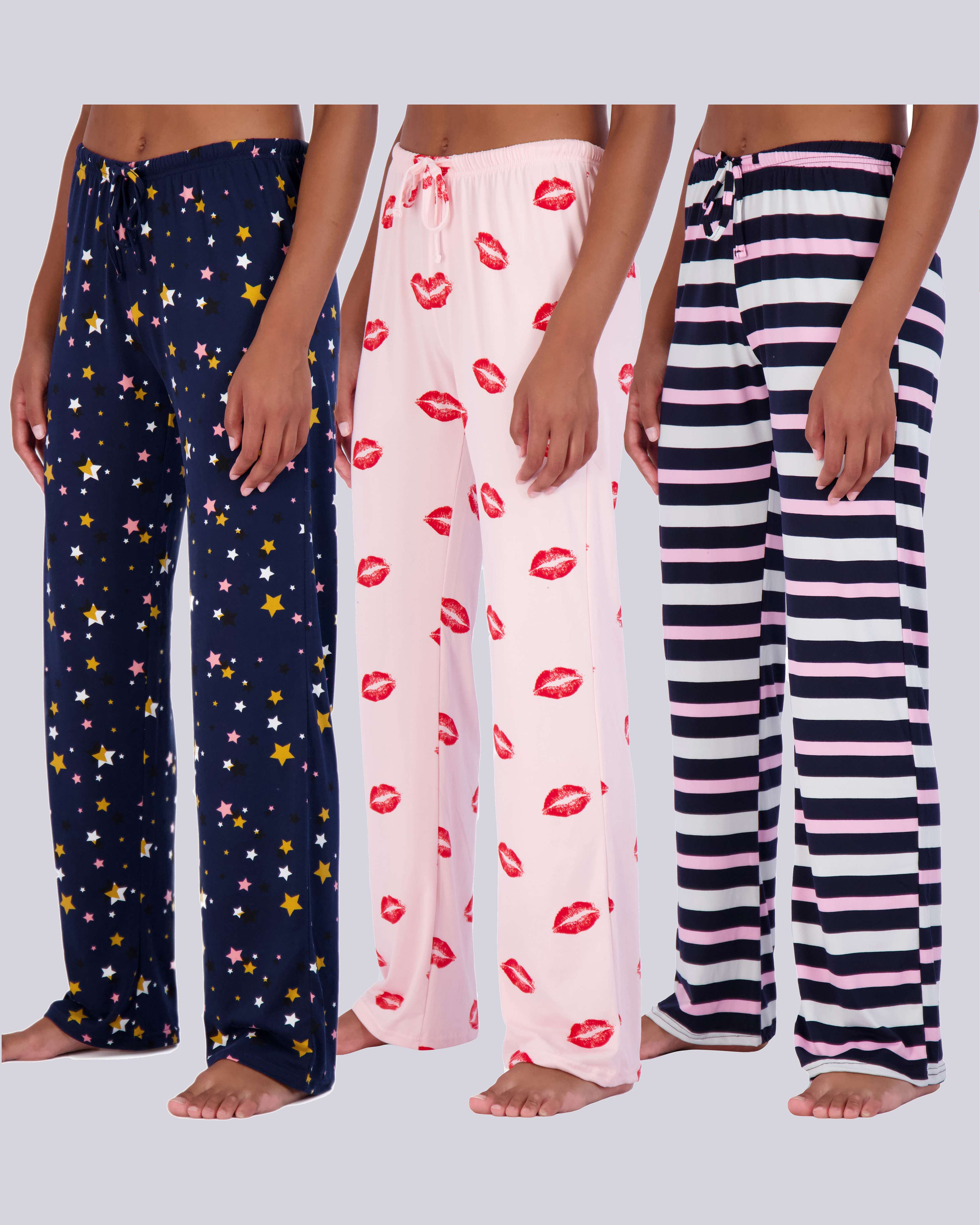 3 Pack: Women's Ultra-Soft Pajama Pants