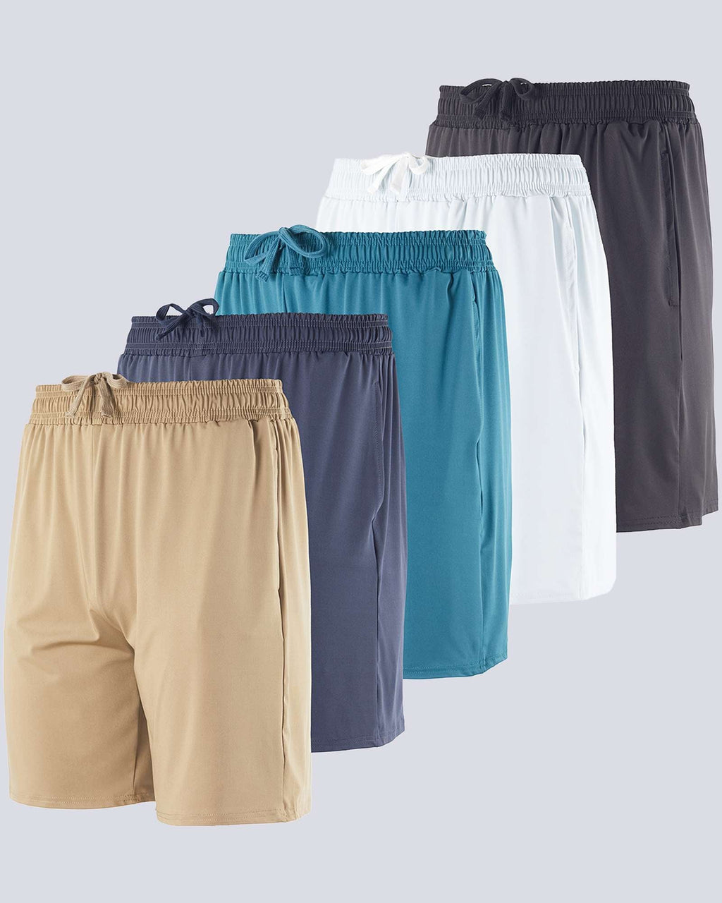 5 Pack: Men's Dry-Fit 7" Workout Shorts (Available in Big & Tall)