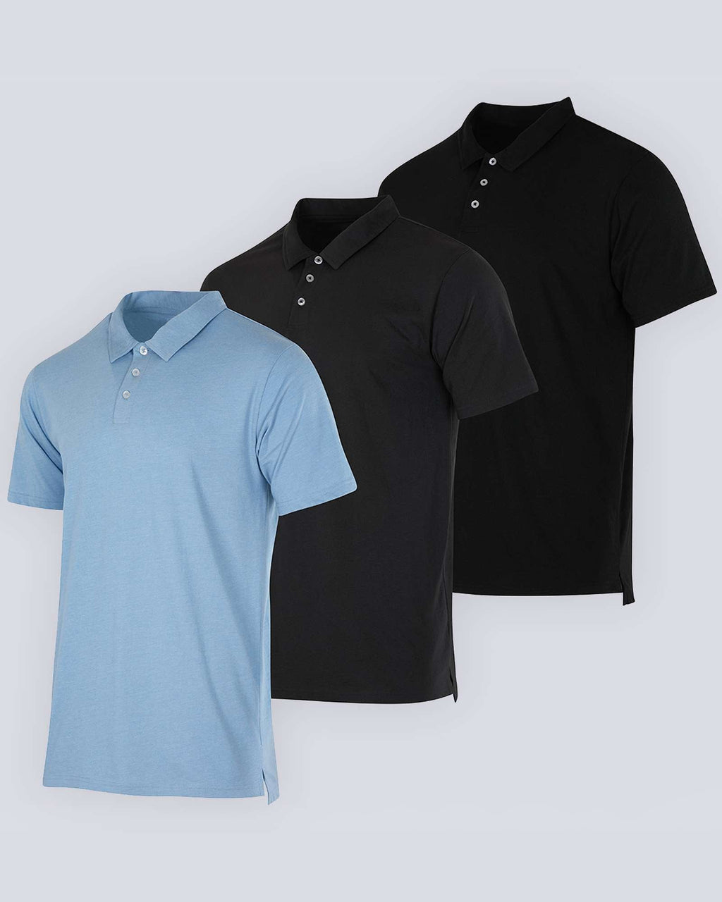 3 Pack: Men's Jersey Cotton Short Sleeve Polo Shirt