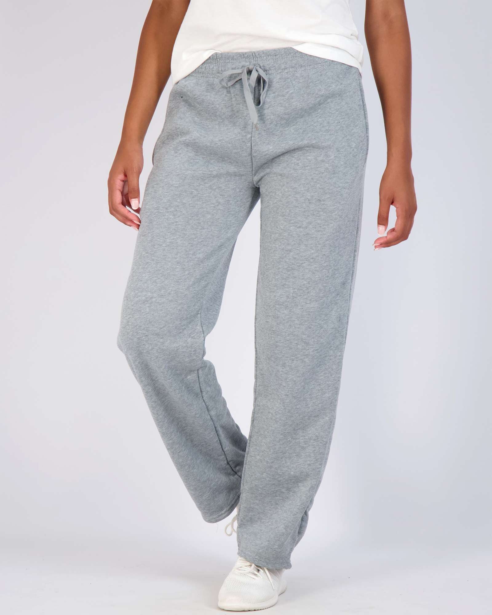 3 Pack: Womens Fleece Open Bottom Sweatpants