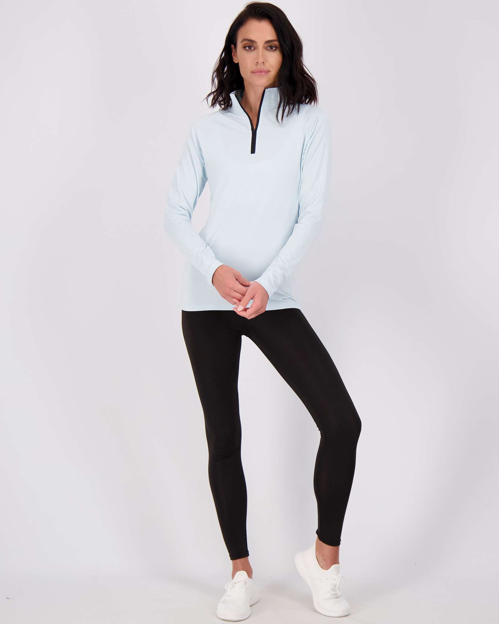 3 Pack: Womens Dry-Fit Active Long Sleeve Quarter Zip