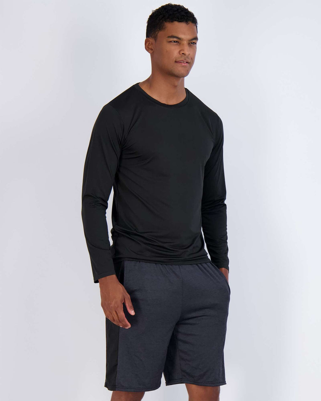 Real Essentials 4 Pack: Men's Dry-Fit UV Moisture Wicking UPF 50+ SPF Sun Protective Fishing Hiking Swim Long Sleeve Shirt