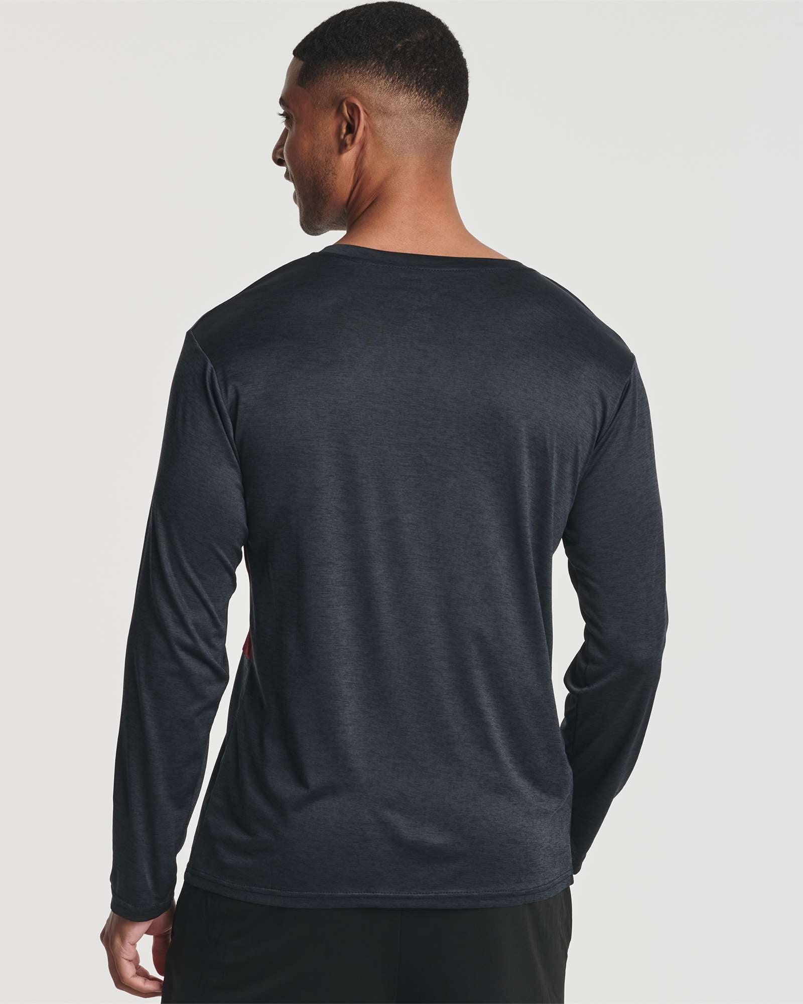 Real Essentials 4 Pack: Men's Dry-Fit UV Moisture Wicking UPF 50+ SPF Sun Protective Fishing Hiking Swim Long Sleeve Shirt