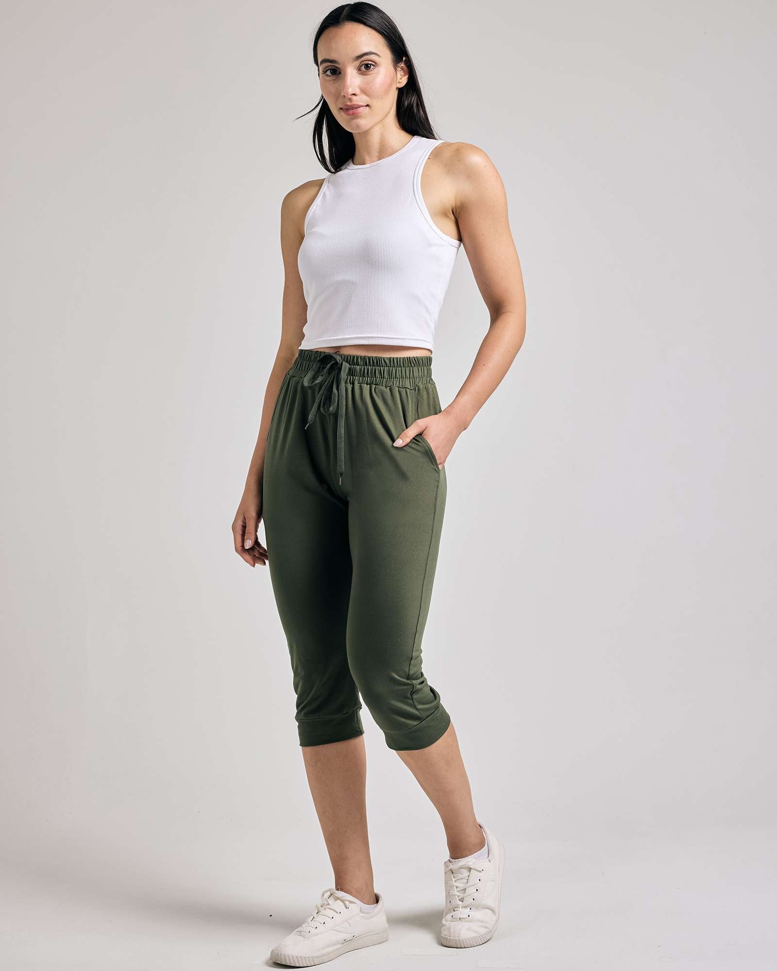 3 Pack: Women's Capri Joggers (Available in Plus Size)