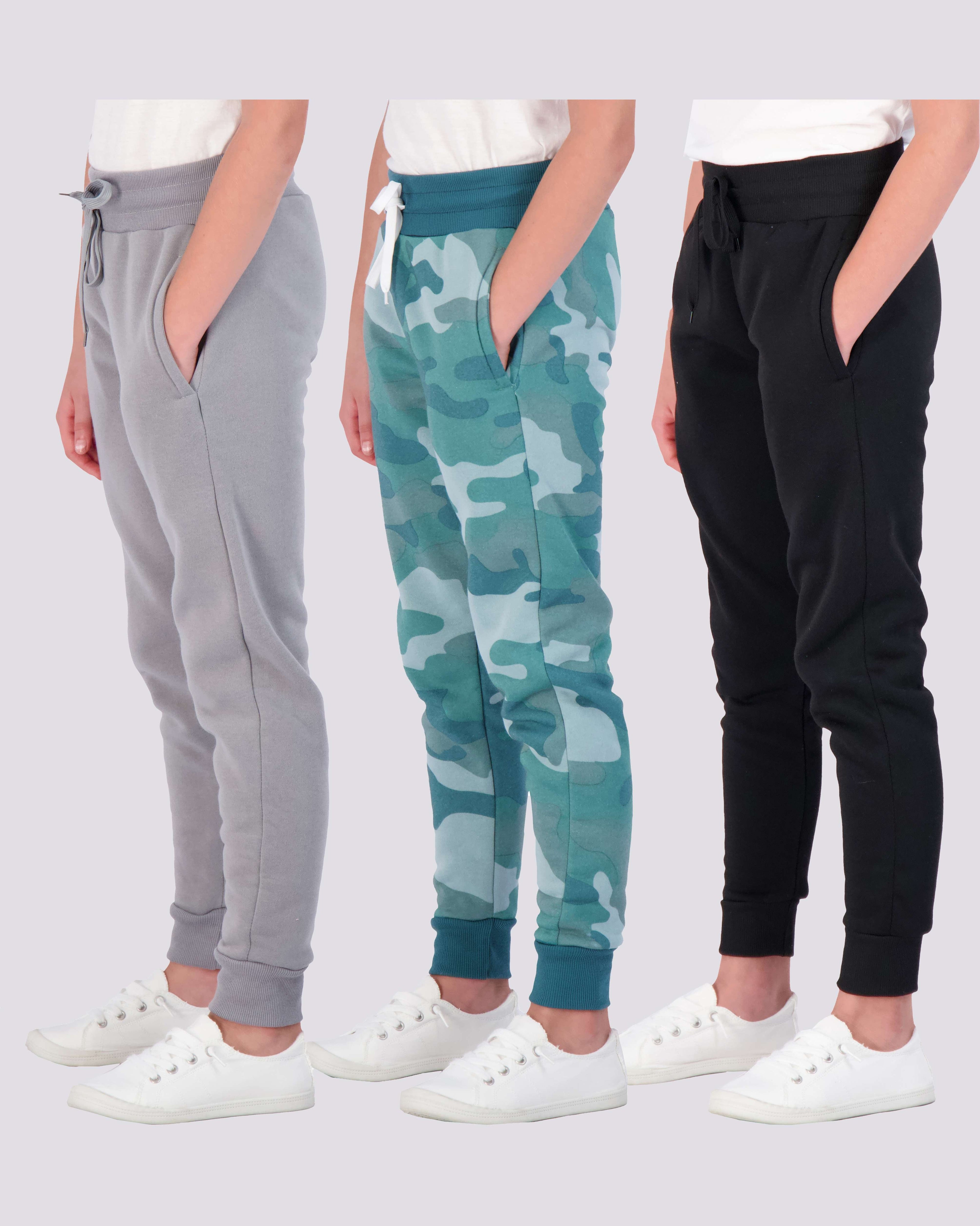 3 Pack: Girls Fleece Jogger Sweatpants