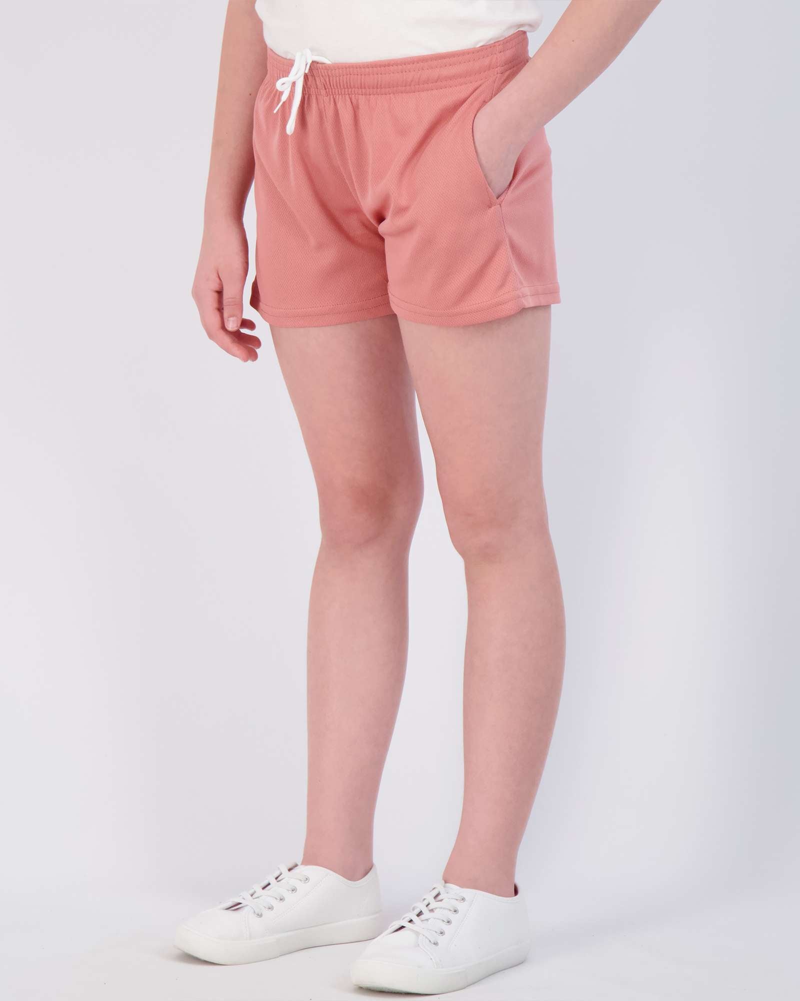 4 Pack: Girls' Mesh Athletic Performance Shorts