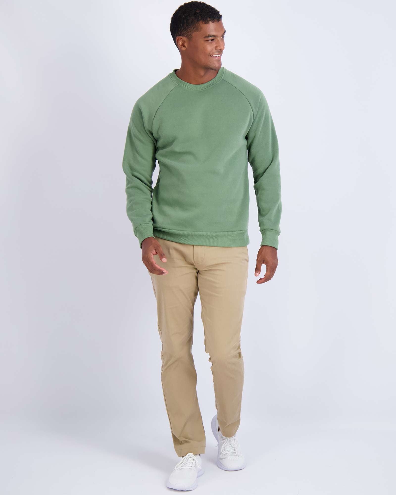 3 Pack: Mens Fleece Crewneck Pullover Sweatshirt